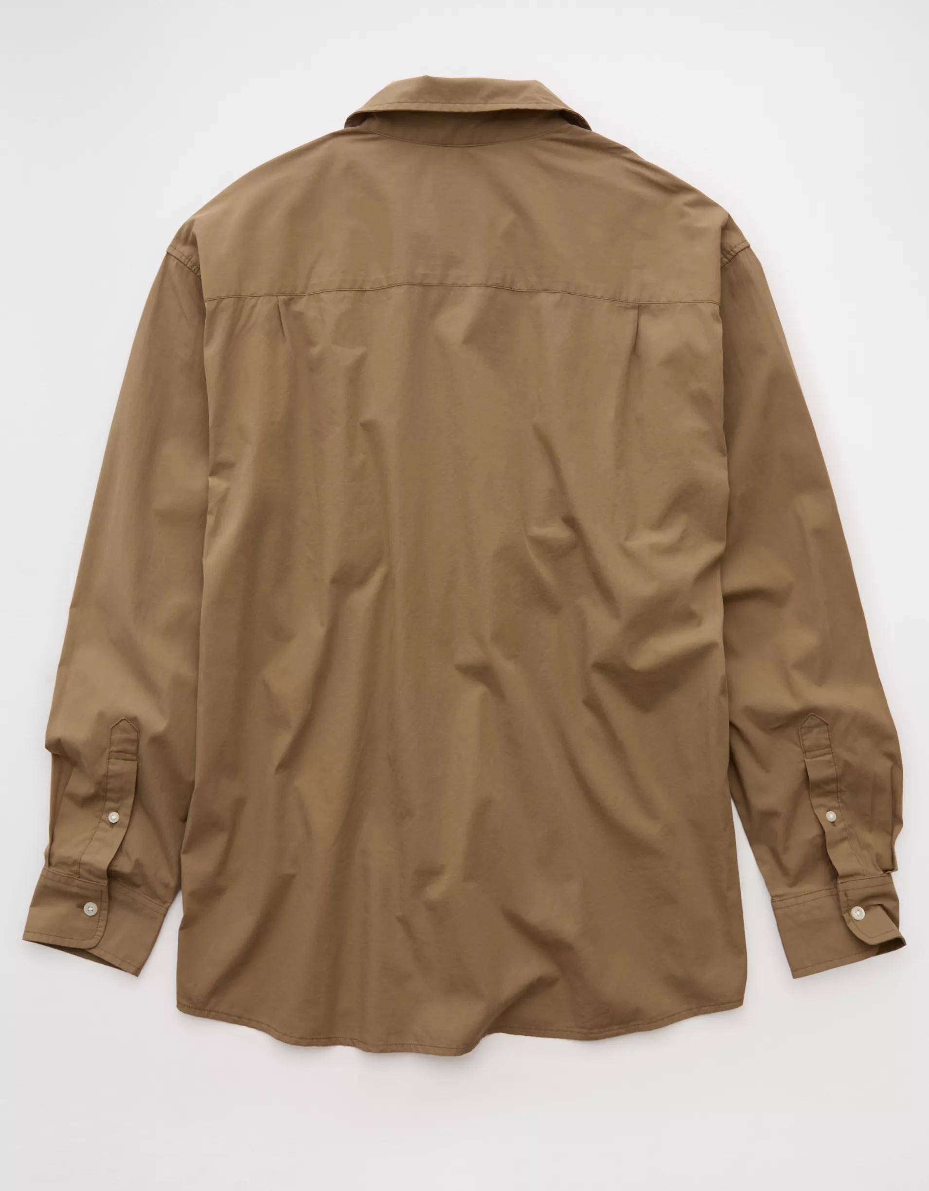 AE Everyday Relaxed Poplin Button-Up Shirt Product Image