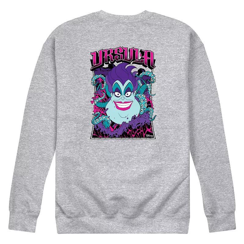 Disney Villains The Little Mermaid Ursula Men's Neon Poster Fleece Sweatshirt, Size: XXL, Grey Gray Product Image