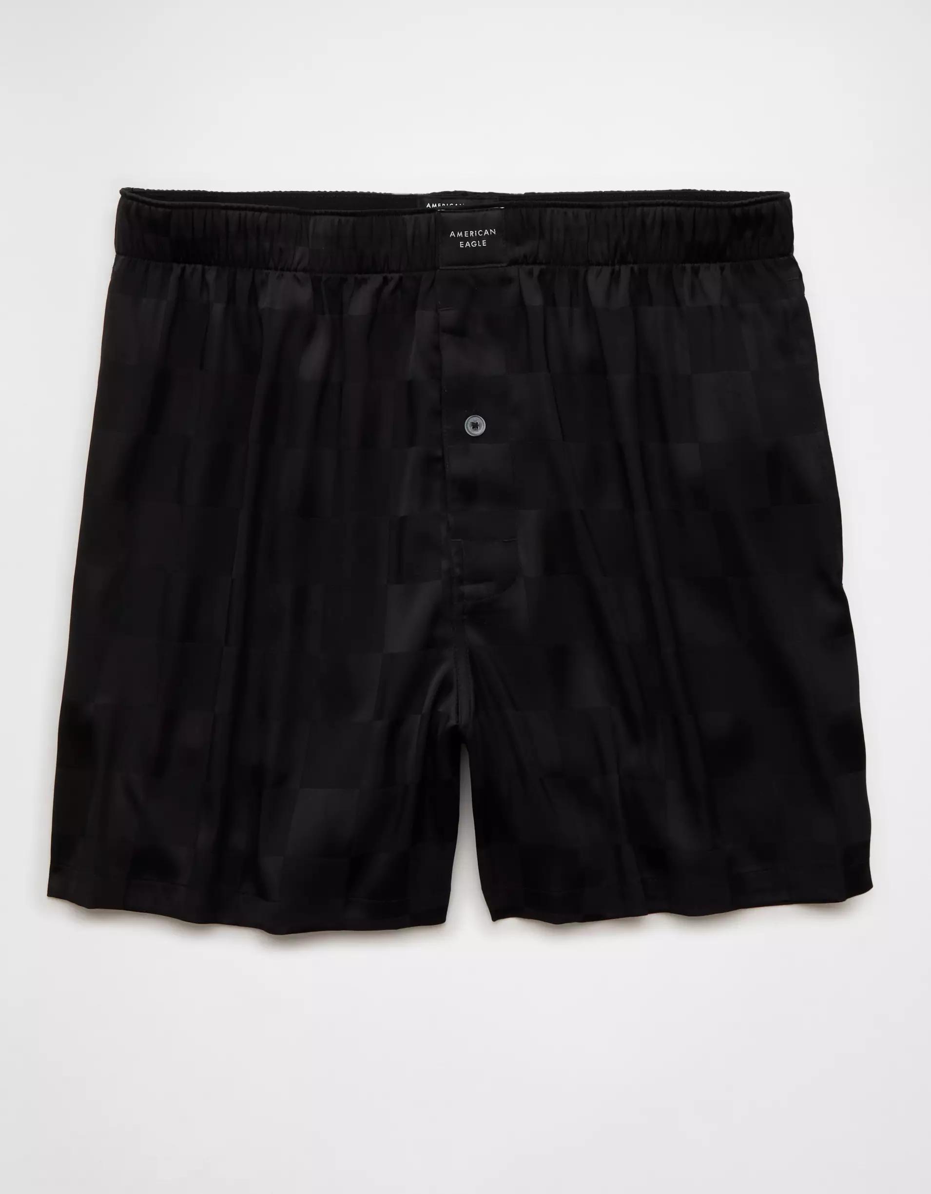 AEO Men's Checkerboard Satin Pocket Boxer Short Product Image