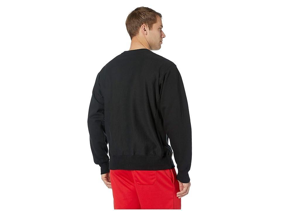 Mens Champion Reverse Weave Crewneck Sweatshirt, C Logo Black 2XL Product Image