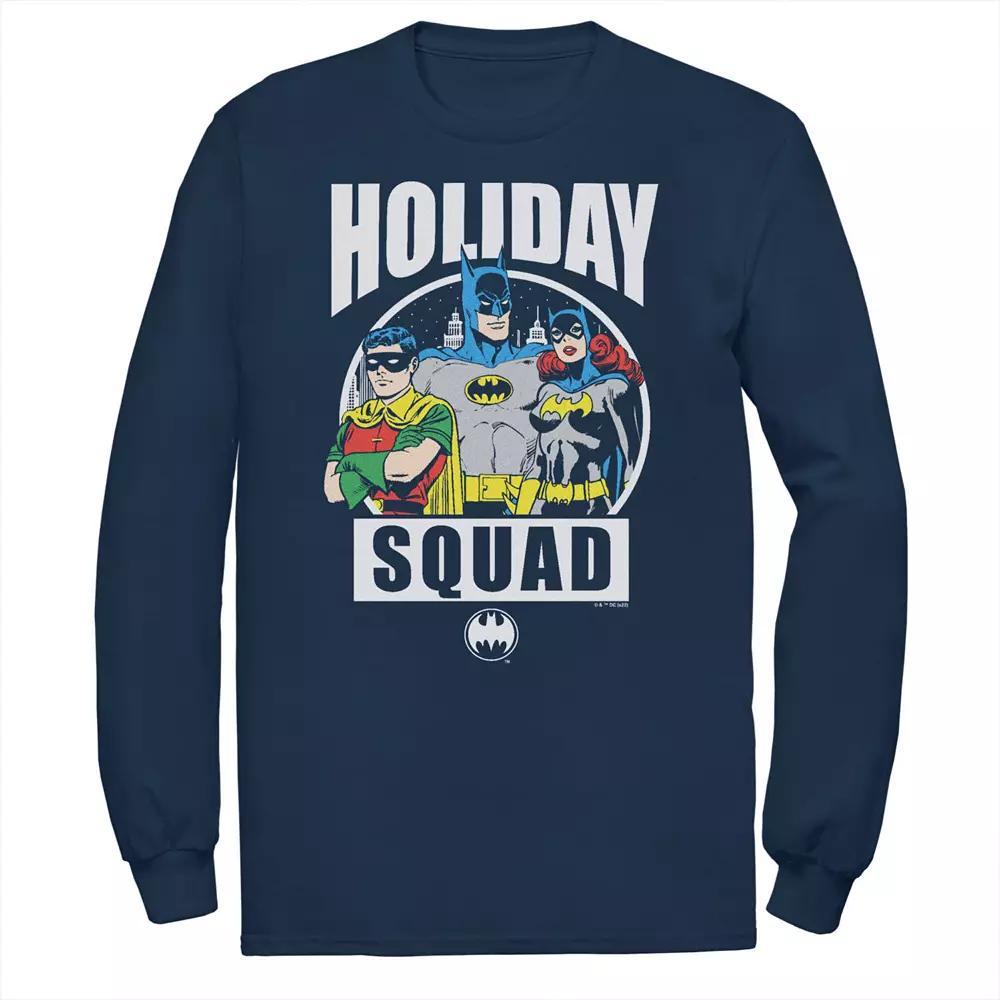 Big & Tall Batman Holidays Heroes Squad Robin Long Sleeve, Men's, Size: 4XL Tall, Blue Product Image
