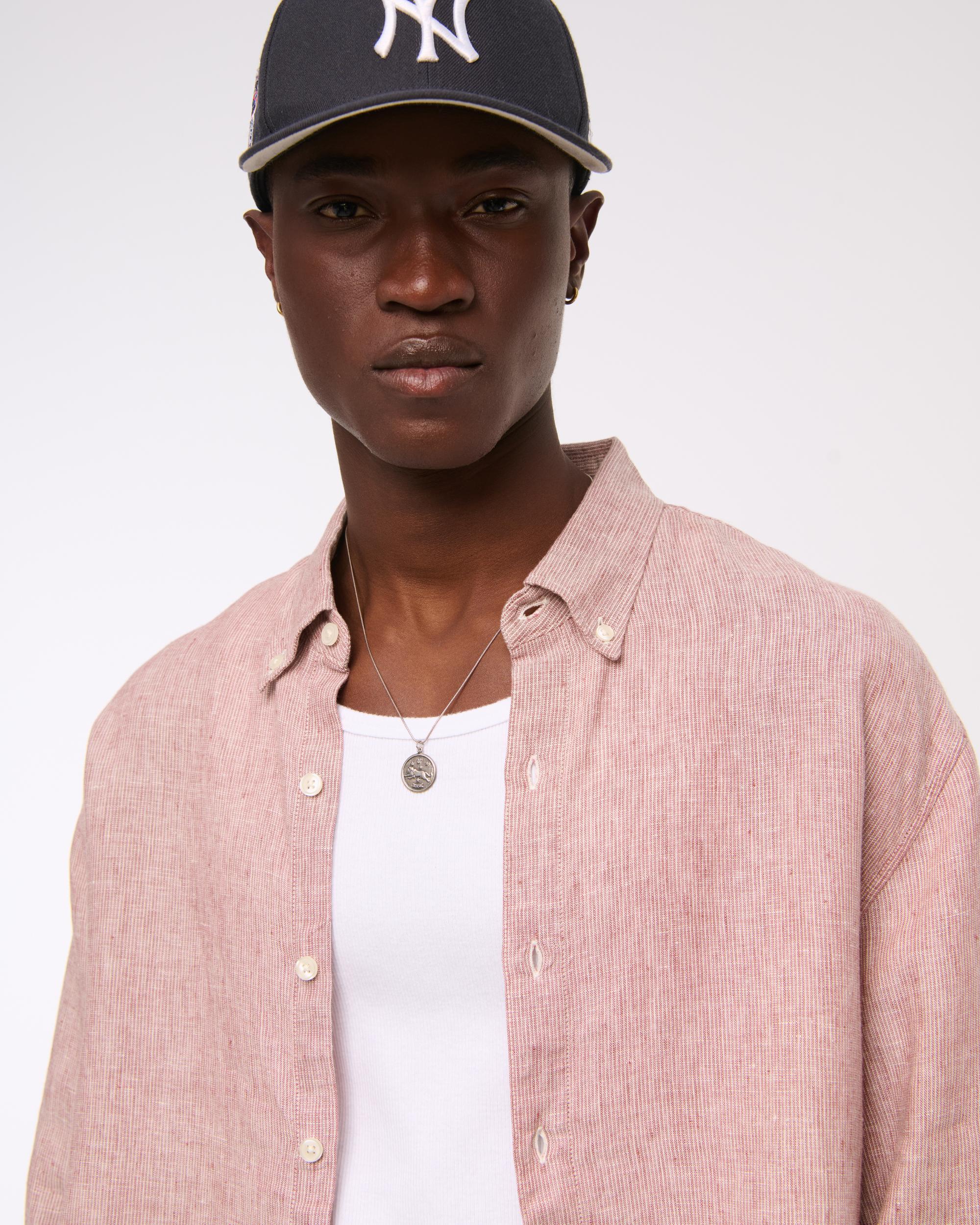 Linen Button-Up Shirt Product Image