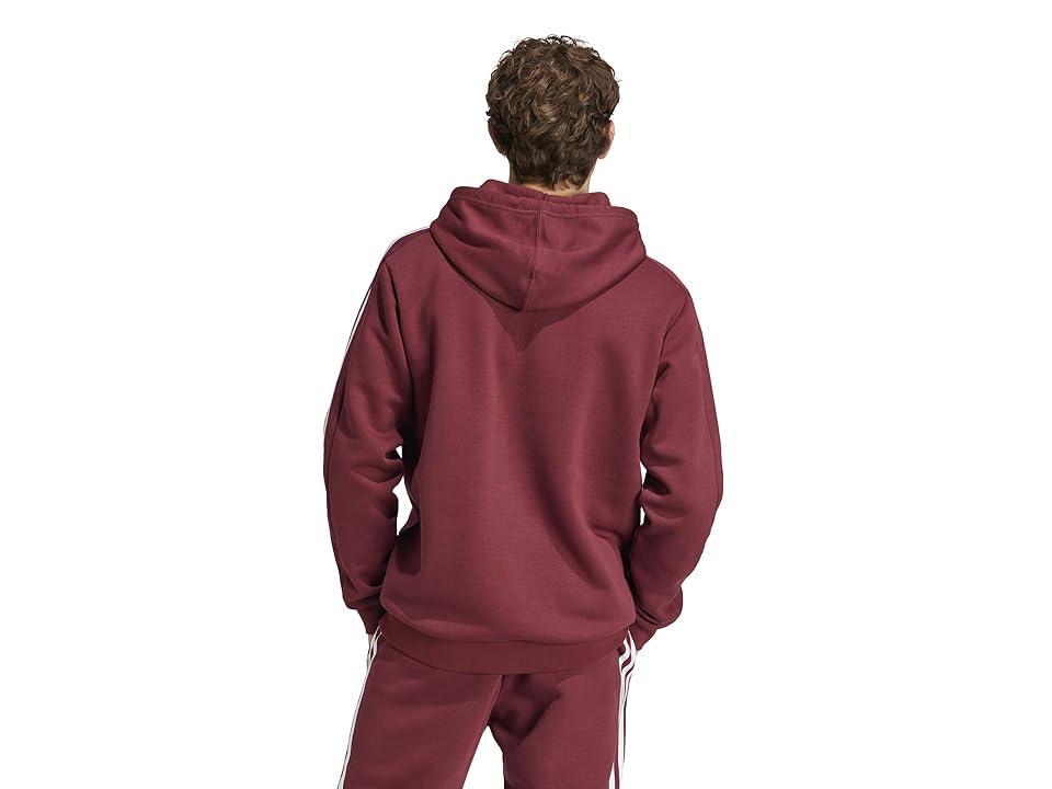 adidas Essentials Fleece 3-Stripes Hoodie (Shadow ) Men's Clothing Product Image