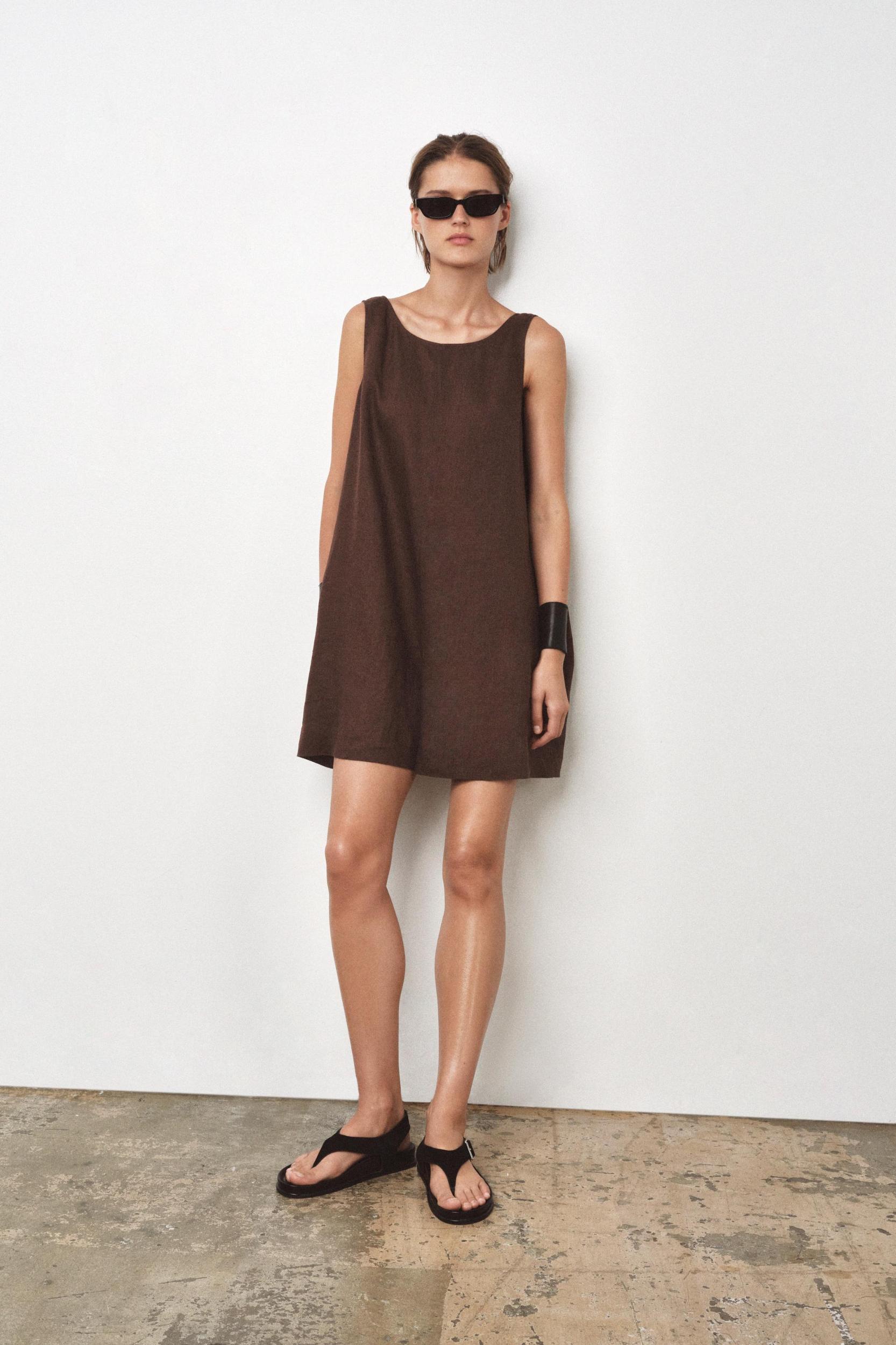 100% LINEN JUMPSUIT ZW COLLECTION Product Image