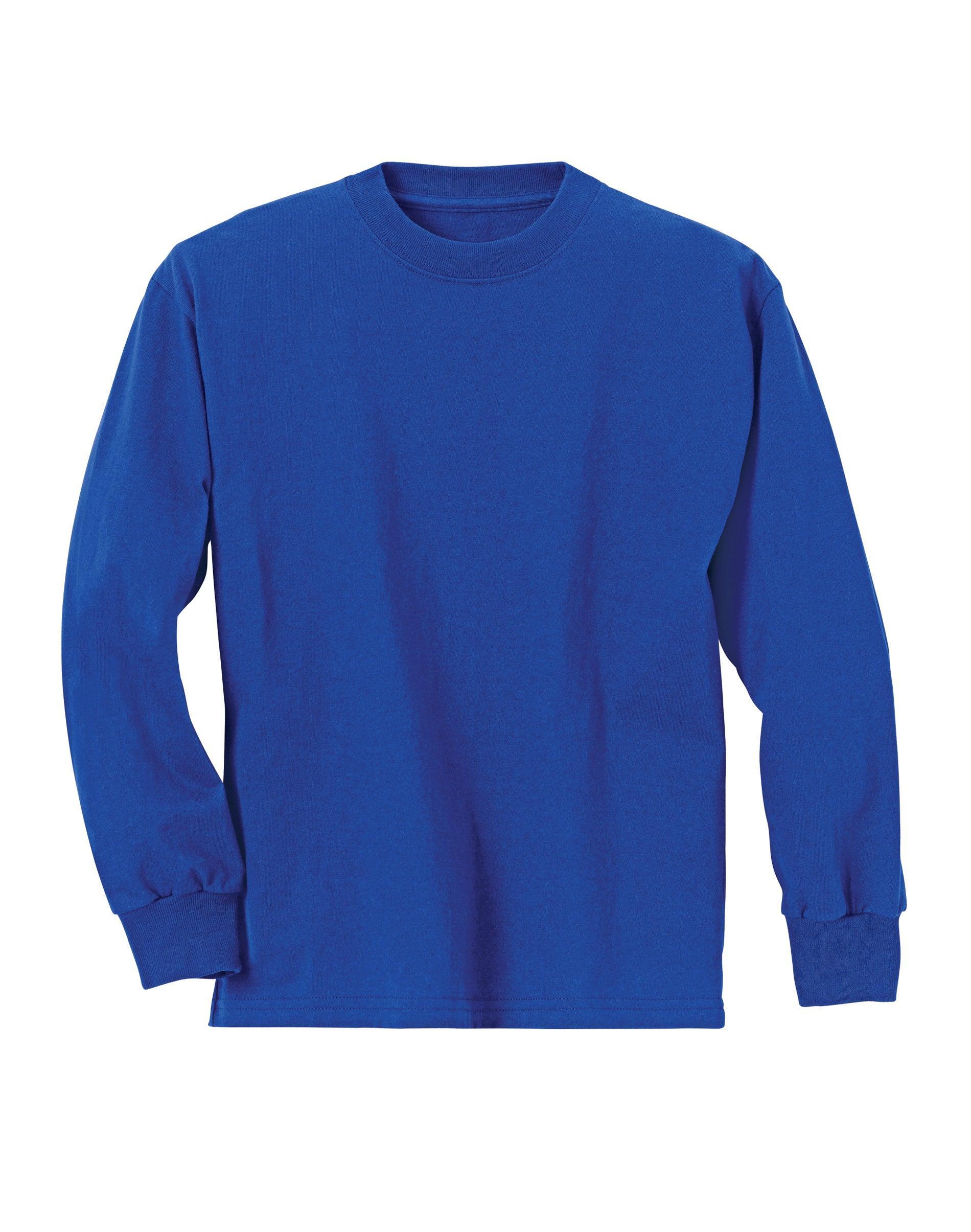 Hanes Boys Long Sleeve T-Shirt, 3-Pack Navy XS Product Image