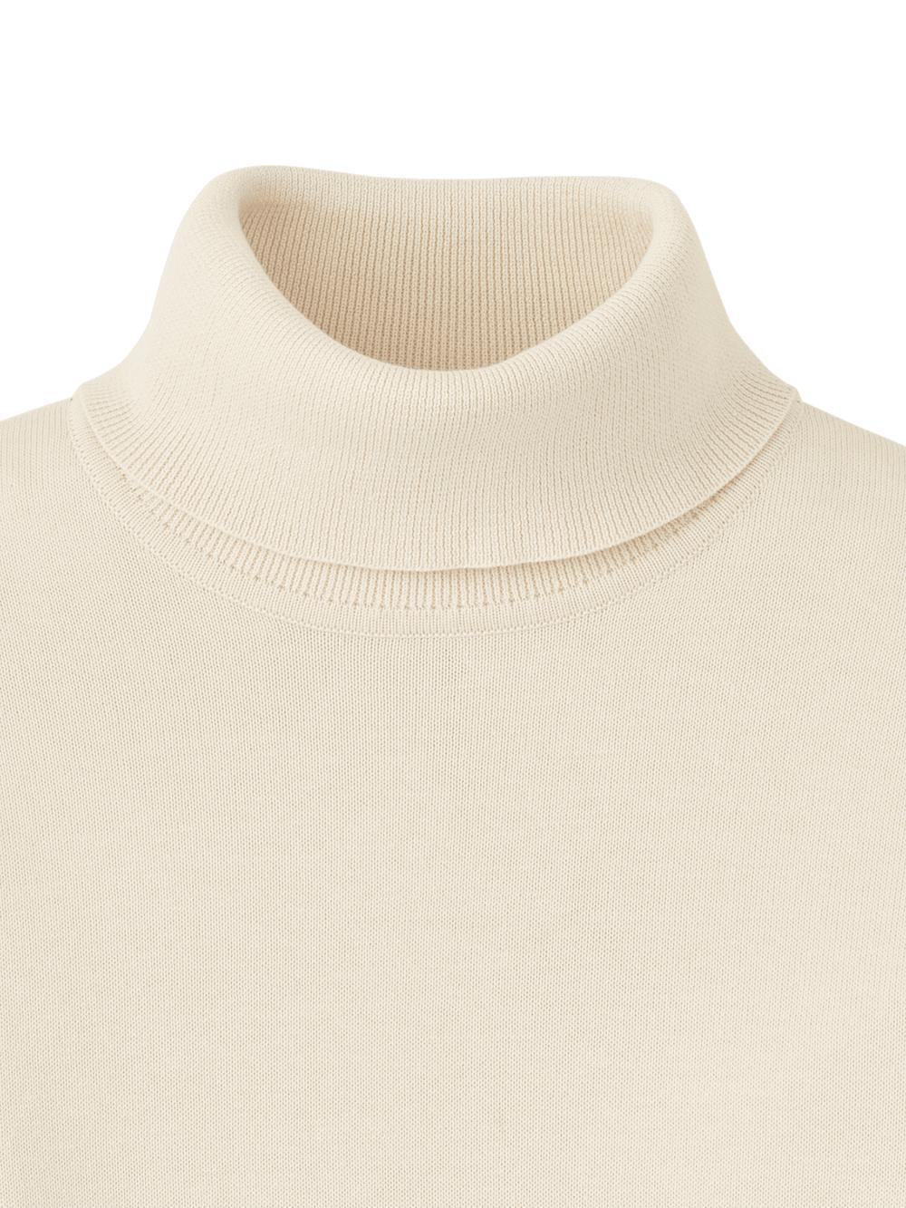 Supima Cotton Turtleneck - Ivory Product Image