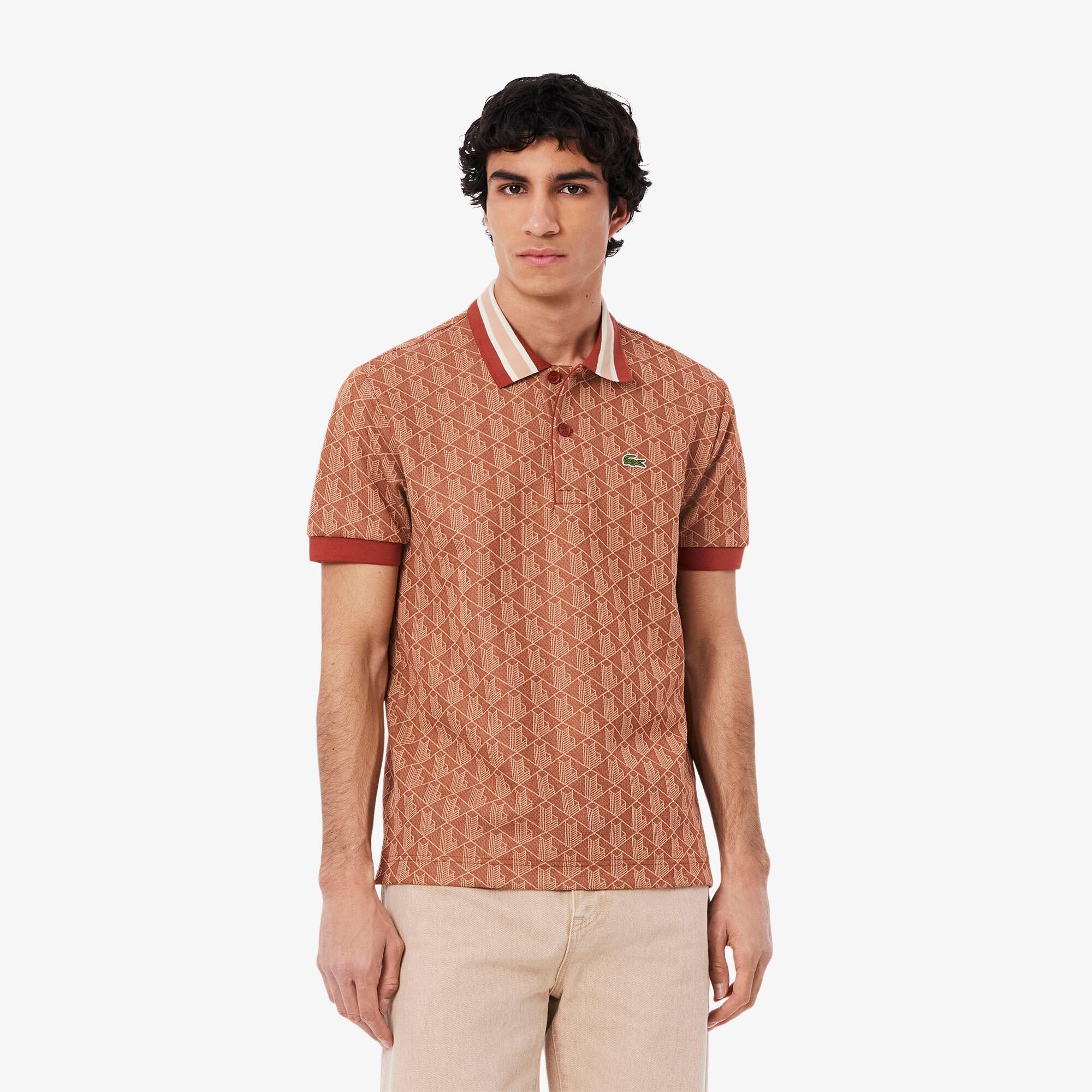 Classic Fit Monogram Jacquard Polo Shirt Product Image