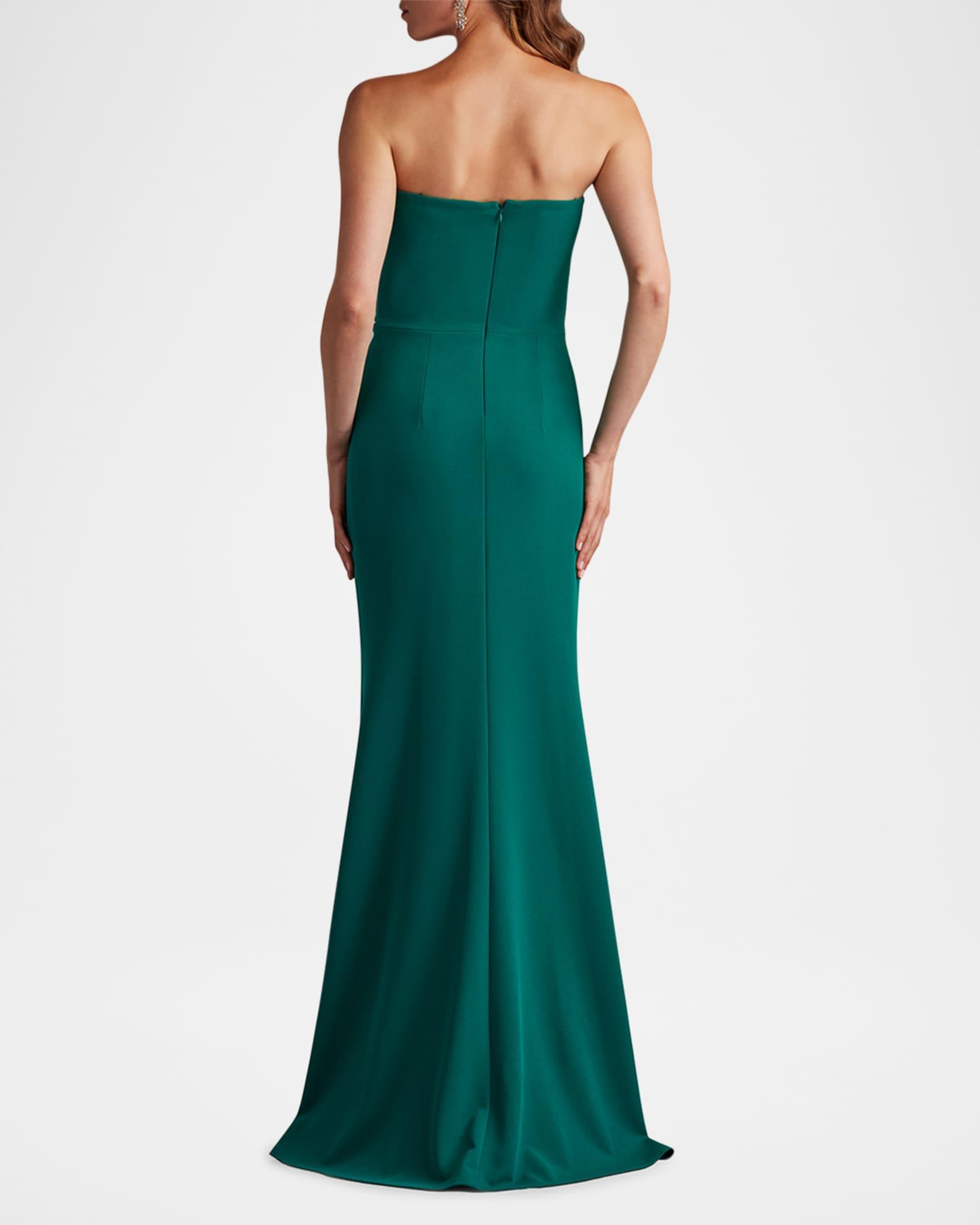 Strapless Ruffle Crepe Gown Product Image