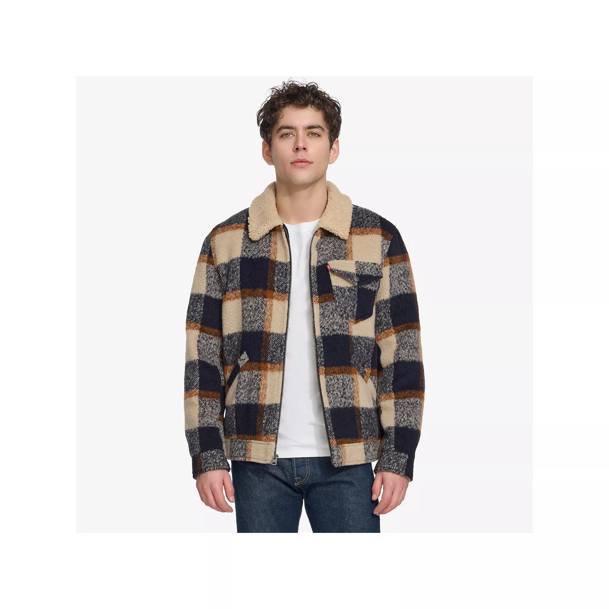 Mens Levis Wool Blended Depot Jacket with Sherpa Collar Product Image