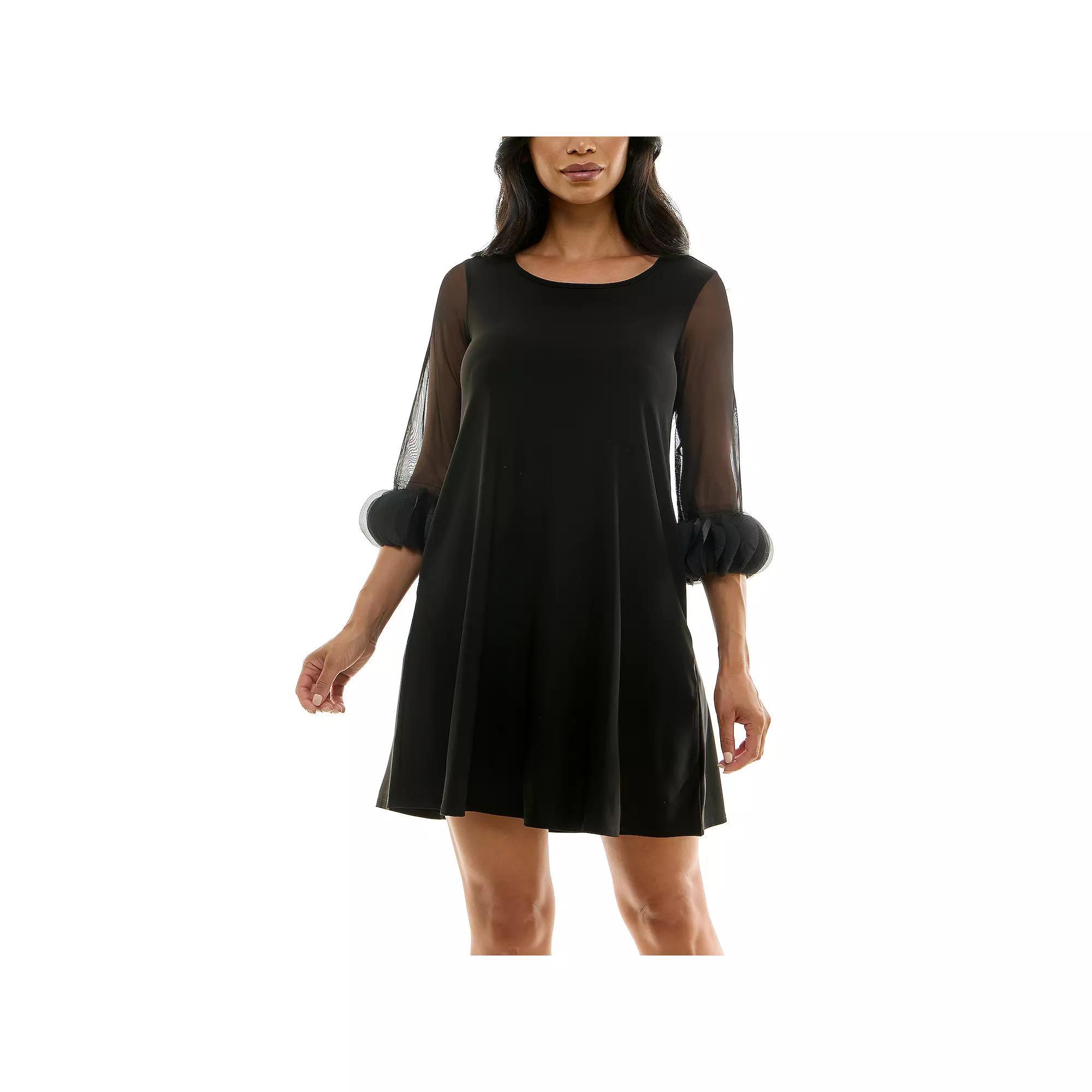 Women's Nina Leonard Trapeze Dress with Pockets,  Product Image