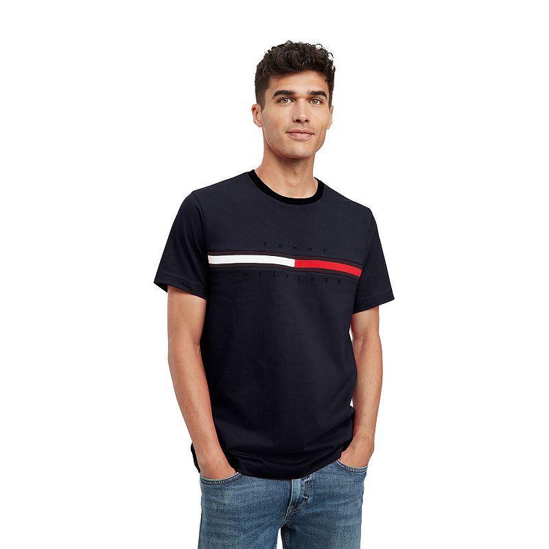 Men's Tommy Hilfiger Tino Logo Tee, Size: XL, Blue Product Image