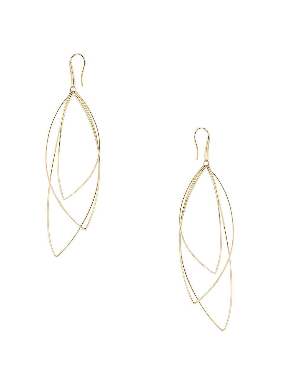 Multi-Curved Wire Marquis Hoop Earrings Product Image