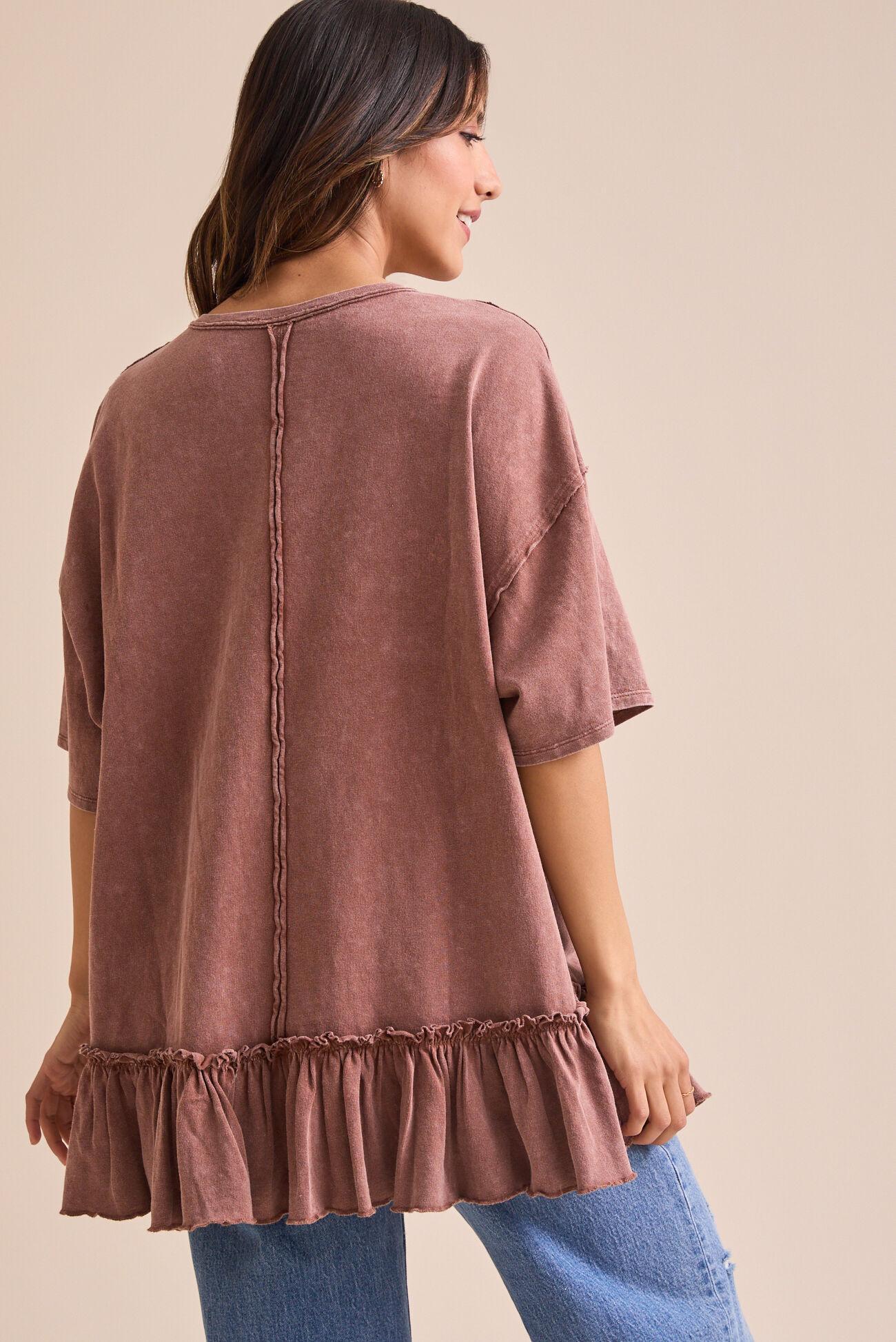 Erin Ruffle Tunic Top Product Image