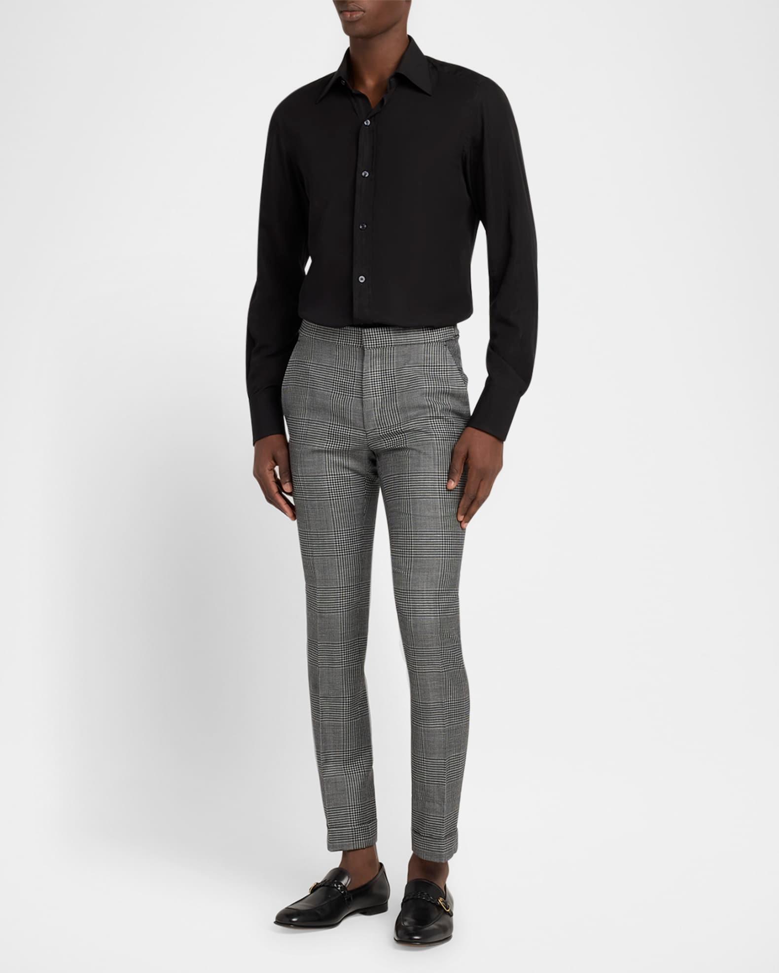 Men's Dyllan Wool Check Trousers Product Image