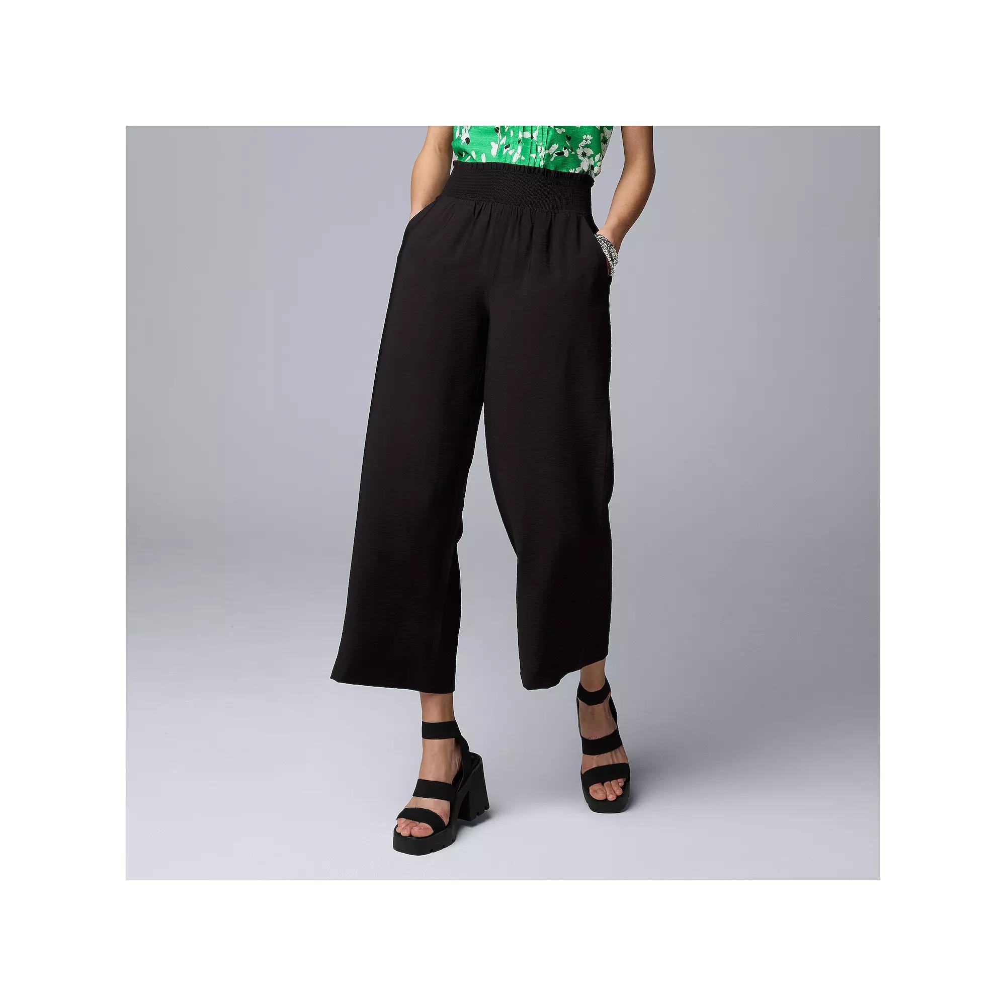 Petite Simply Vera Vera Wang Wide Leg Travel Pants, Womens Product Image