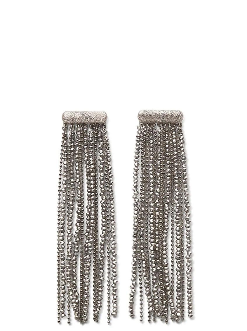 BRUNELLO CUCINELLI Silver Monile Earrings Product Image