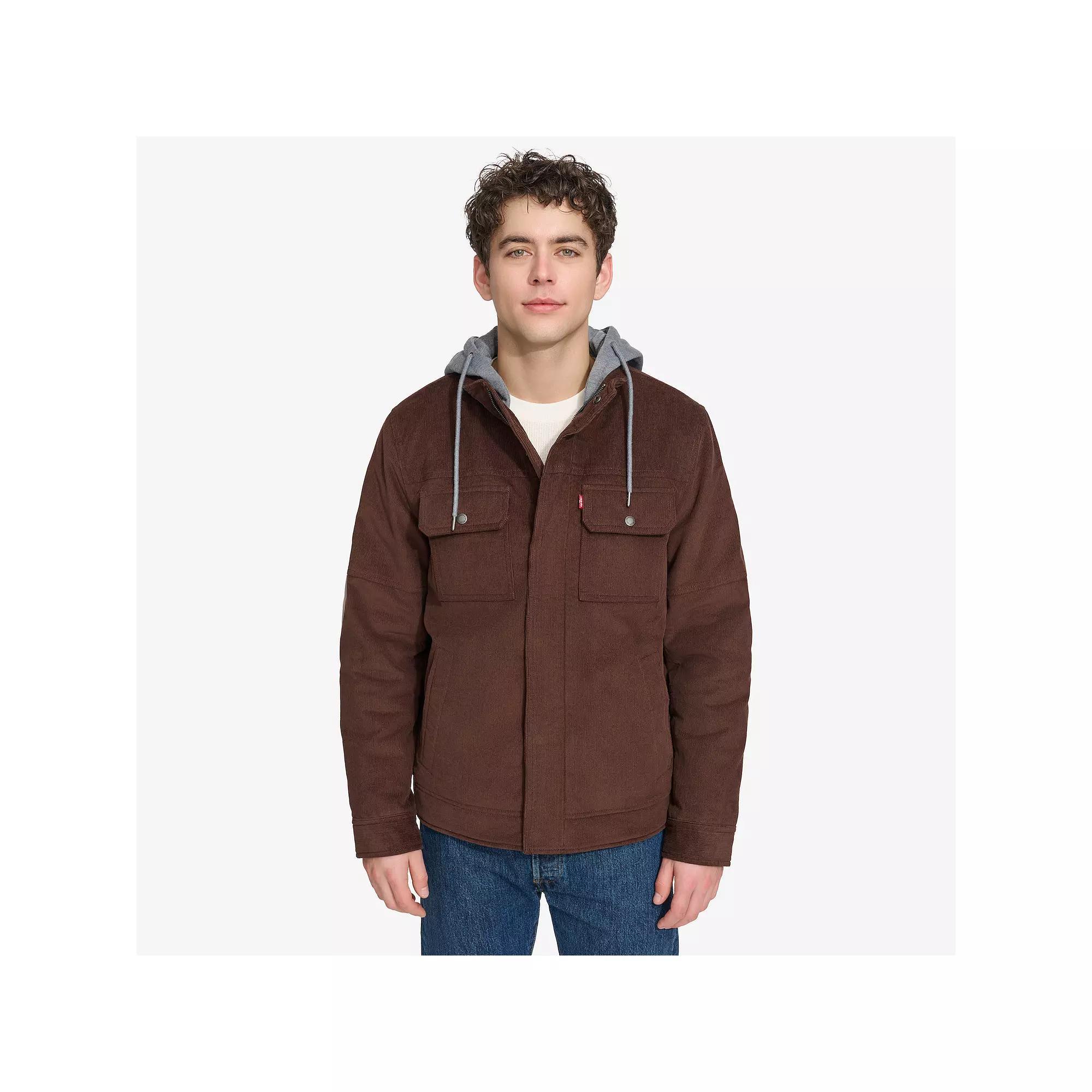 Men's Levi's® Hooded Corduroy Shacket,  Product Image