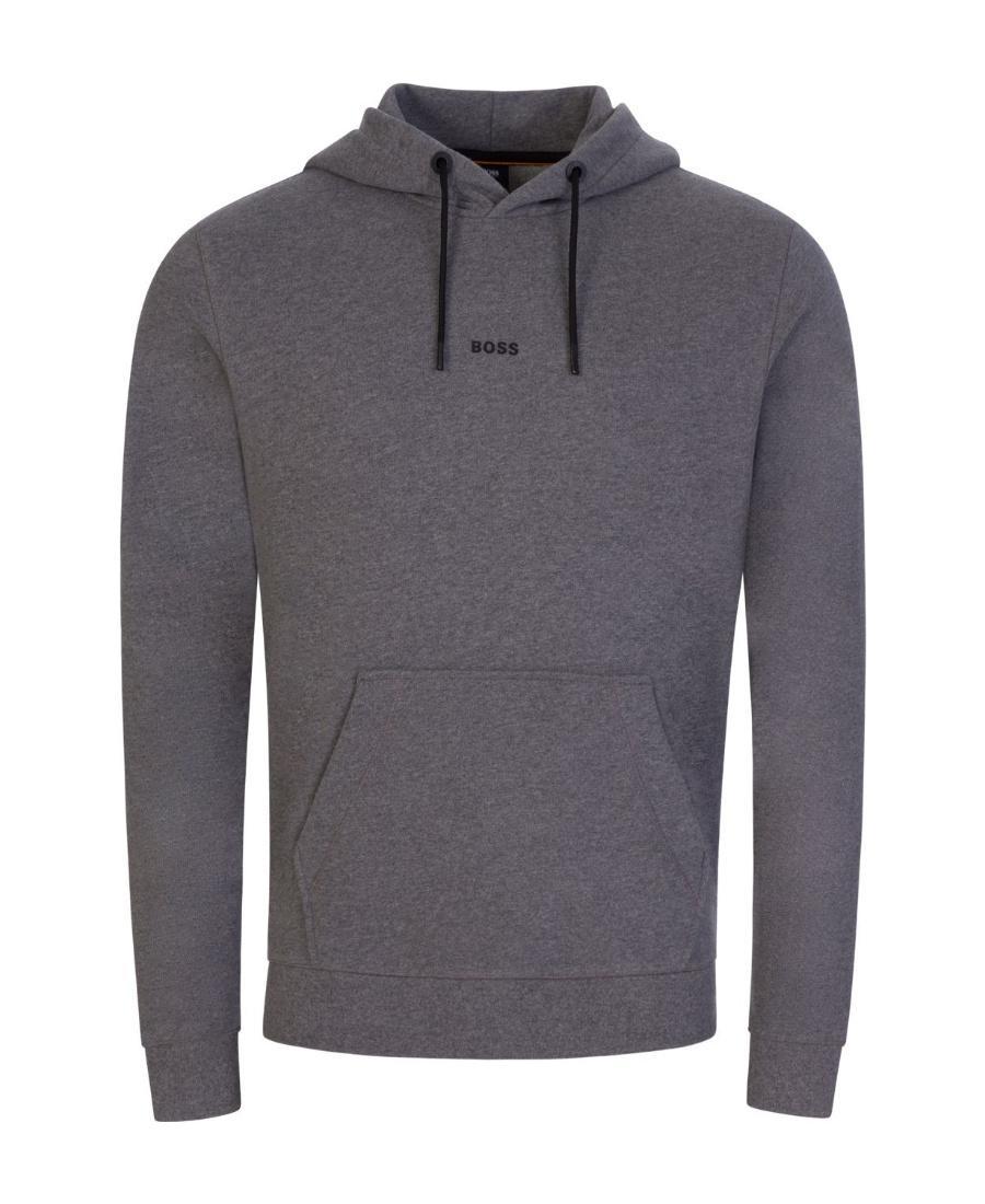 HUGO BOSS Logo-print Cotton Hoodie In Black Product Image