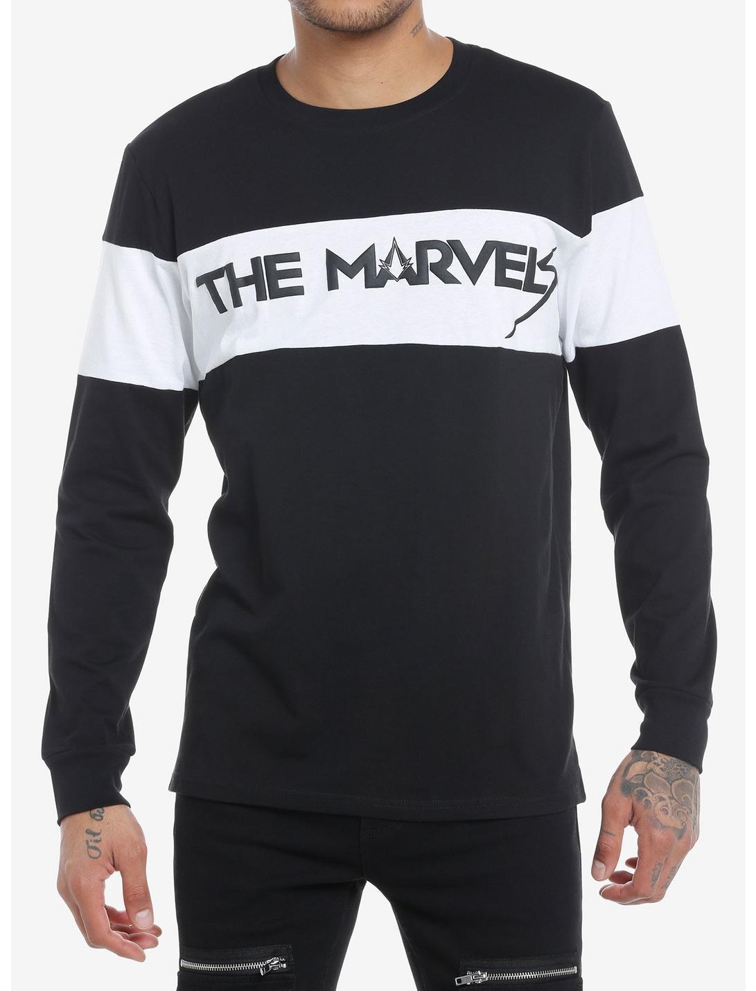 Our Universe Marvel The Marvels Logo Color-Block Long-Sleeve T-Shirt Product Image