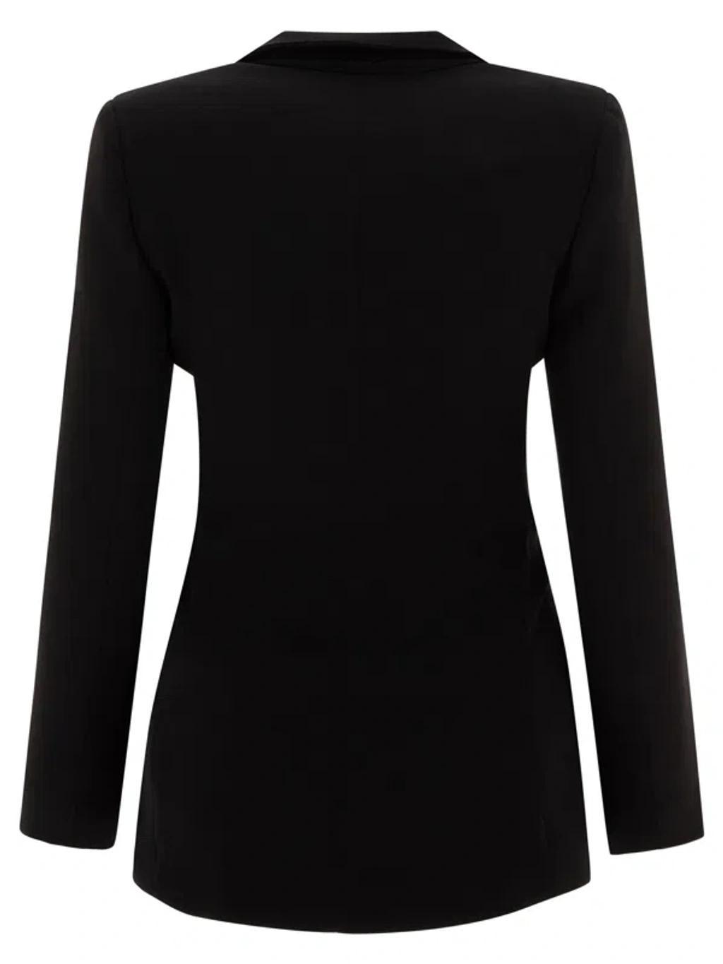 MAX MARA Cady Jacket With Sash In Black Product Image