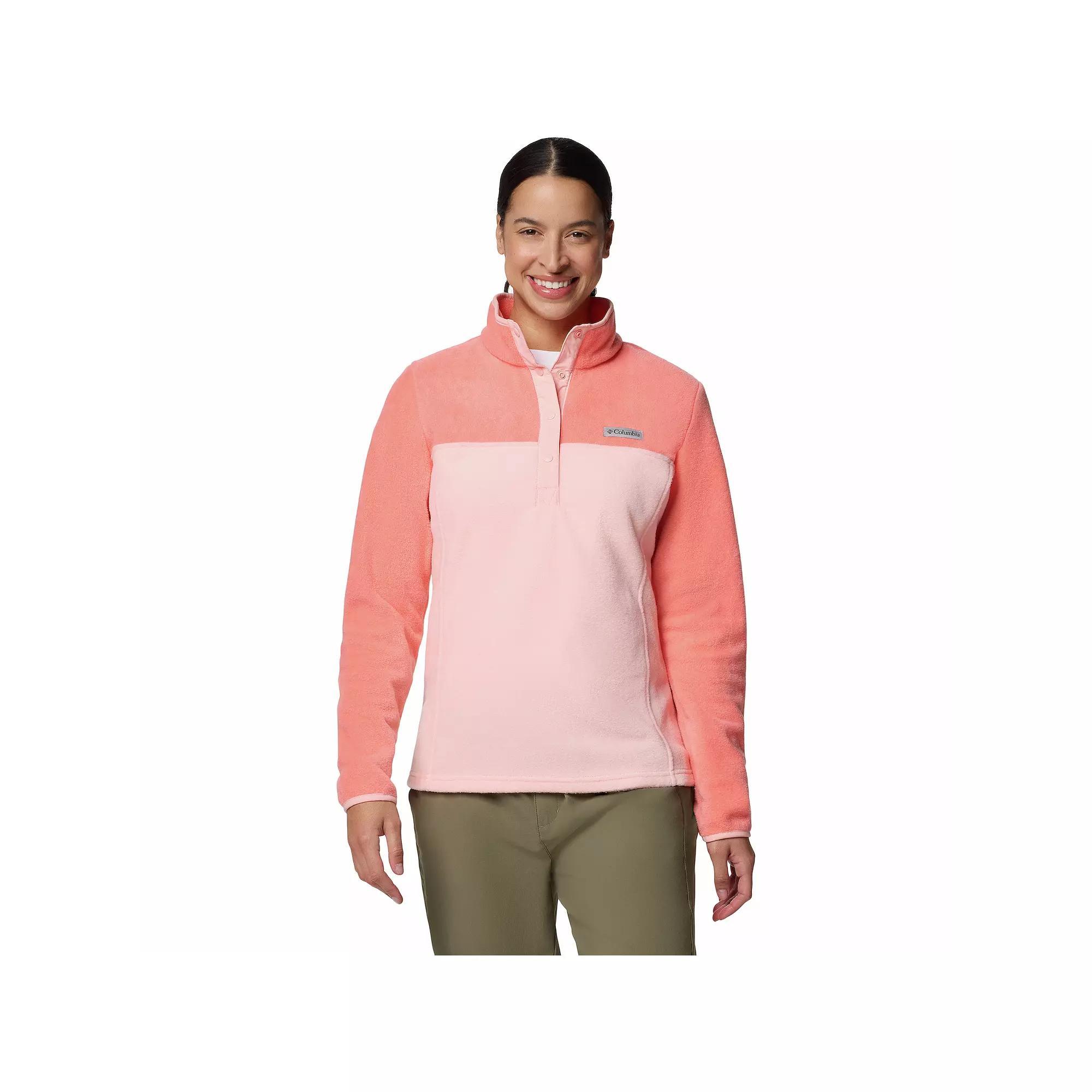 Women's Columbia Benton Springs Pullover Jacket, Size: Large, Pink Sand Alpenglow Product Image