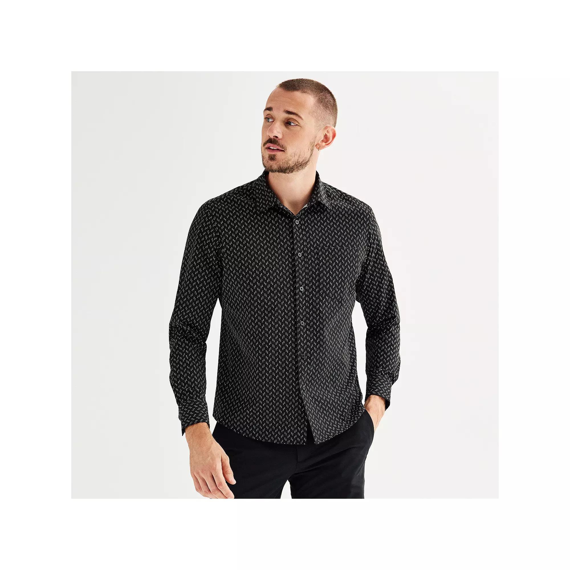 Men's FLX Slim Performance Untucked-Fit Button Down Long Sleeve Shirt,  Product Image