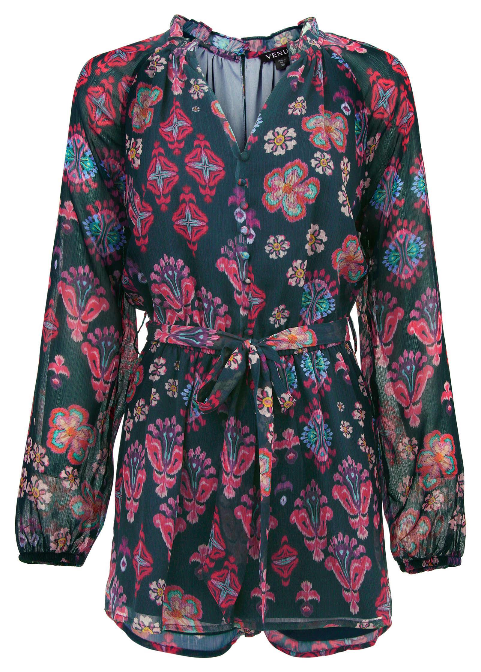 Crinkle Chiffon Romper - Modern Folk Floral Product Image