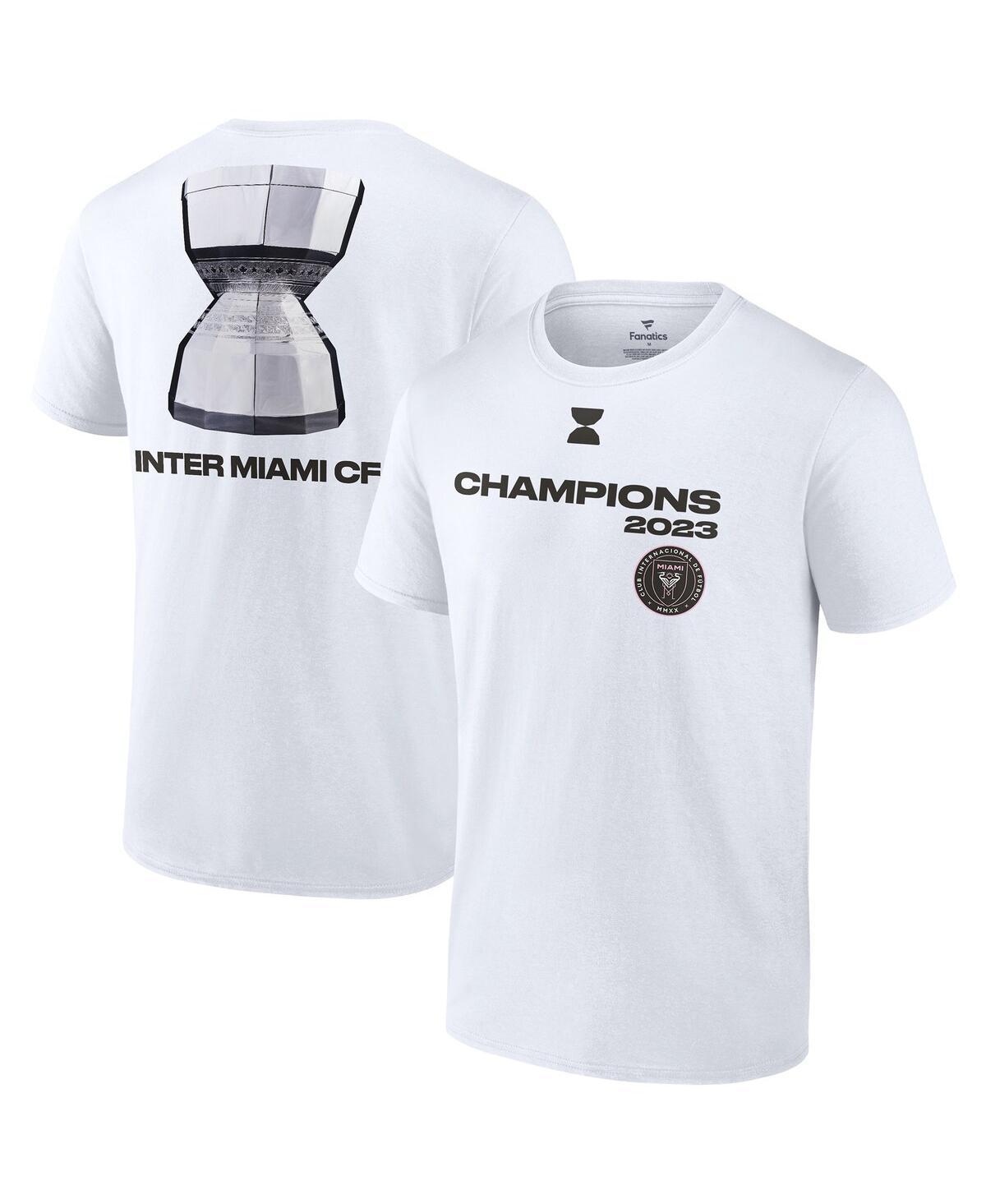 Mens Fanatics Branded White Inter Miami CF 2023 Leagues Cup Champions Locker Room T-Shirt Product Image