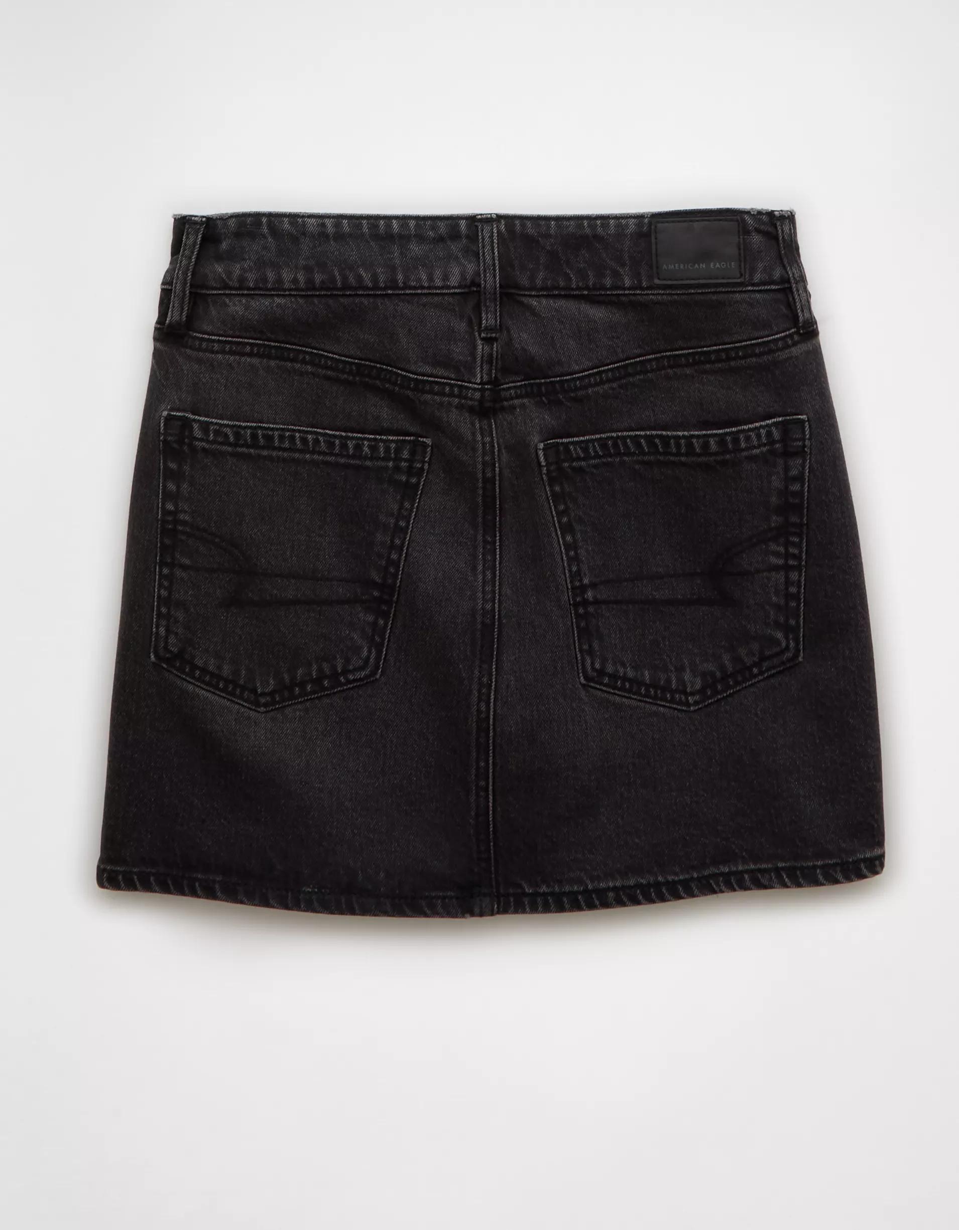AE Stretch High-Waisted Perfect Denim Mini Skirt Product Image