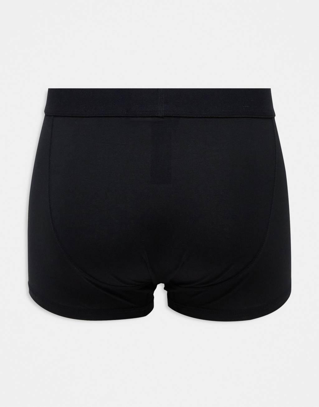 Topman 3 pack briefs in black with black waistbands Product Image