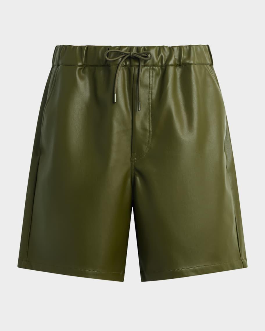 Men's Vegan Leather Drawstring Shorts Product Image