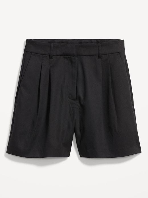 Extra High-Waisted Taylor Trouser Shorts -- 5-inch inseam Product Image