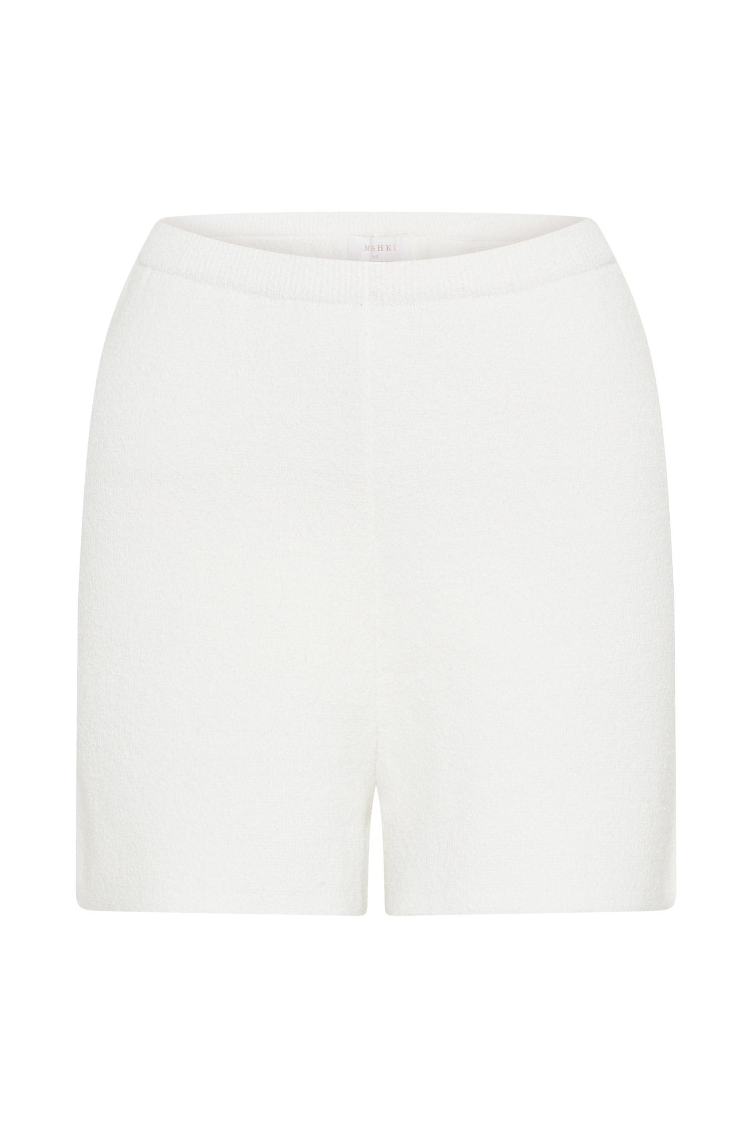 Malika Knit Shorts - White Product Image