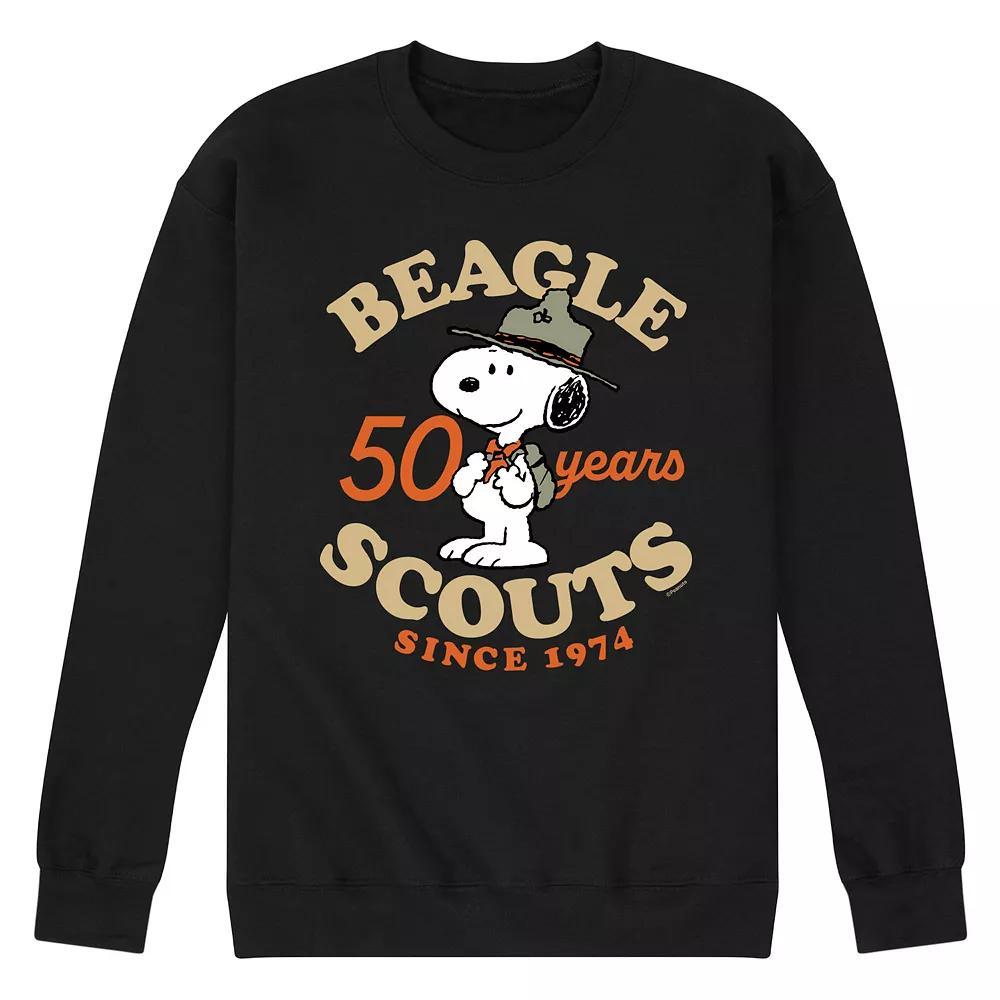 Men's Peanuts Beagle Scout 50 Year Badge Fleece Sweatshirt,  Product Image