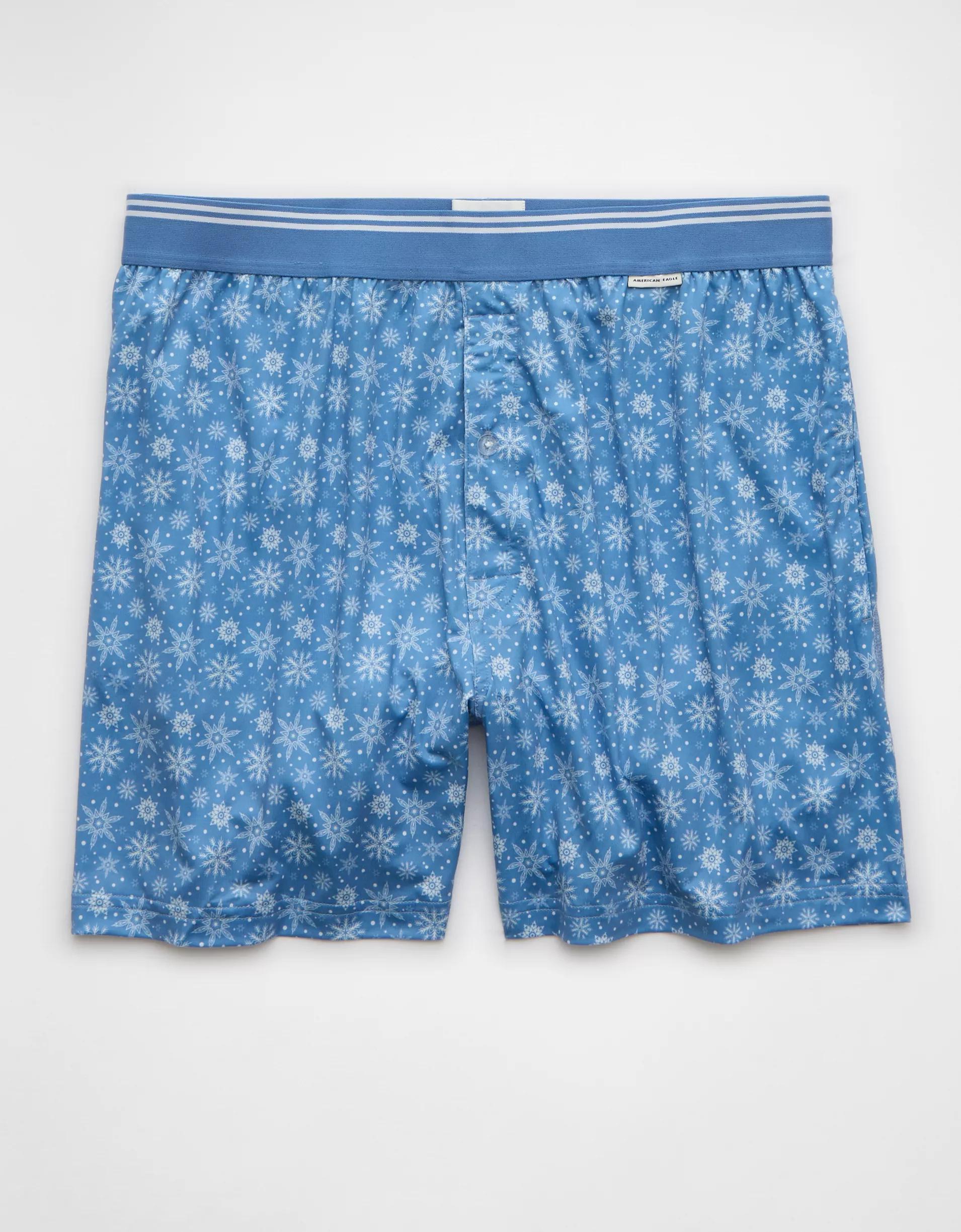 AEO Men's Tiny Snowflakes Ultra Soft Pocket Boxer Short Product Image