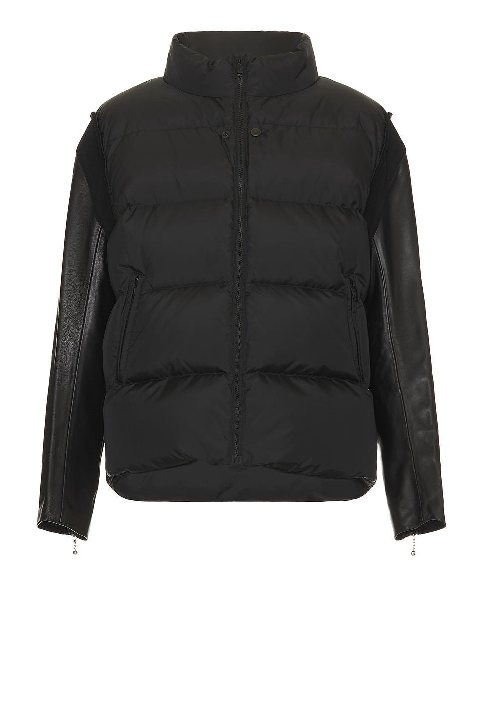 Undercover Leather Sleeve Puffer Blouson Product Image