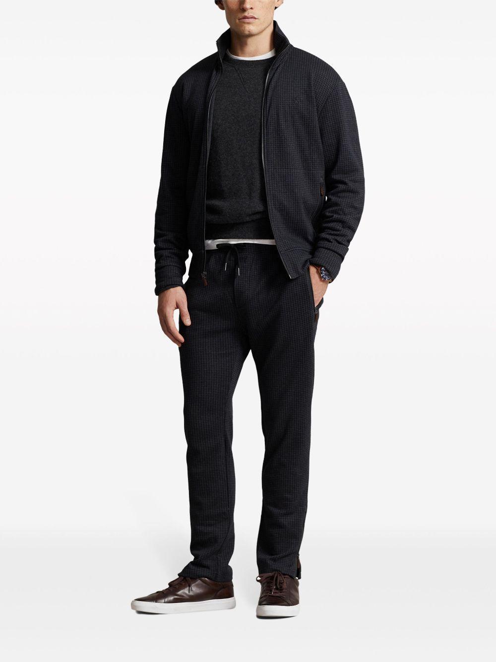 zip-front double-knit cardigan Product Image