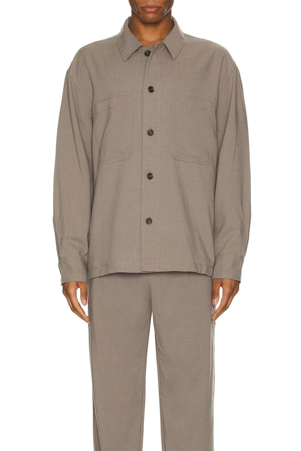 Driessen Wool Gabardine Overshirt Product Image