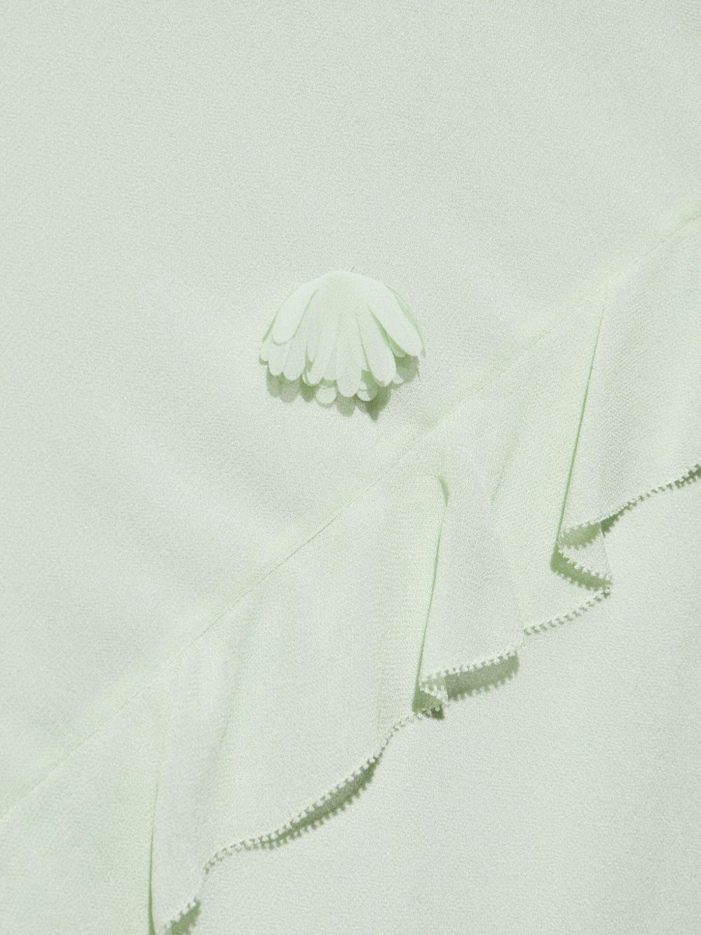 floral-appliqué georgette maxi dress Product Image