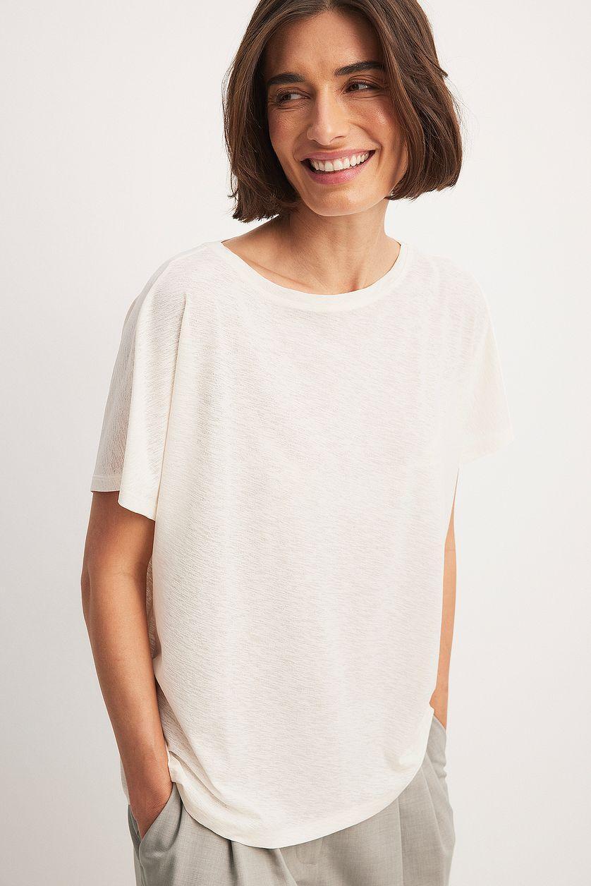 Sheer Kimono Sleeve T-shirt Offwhite Product Image