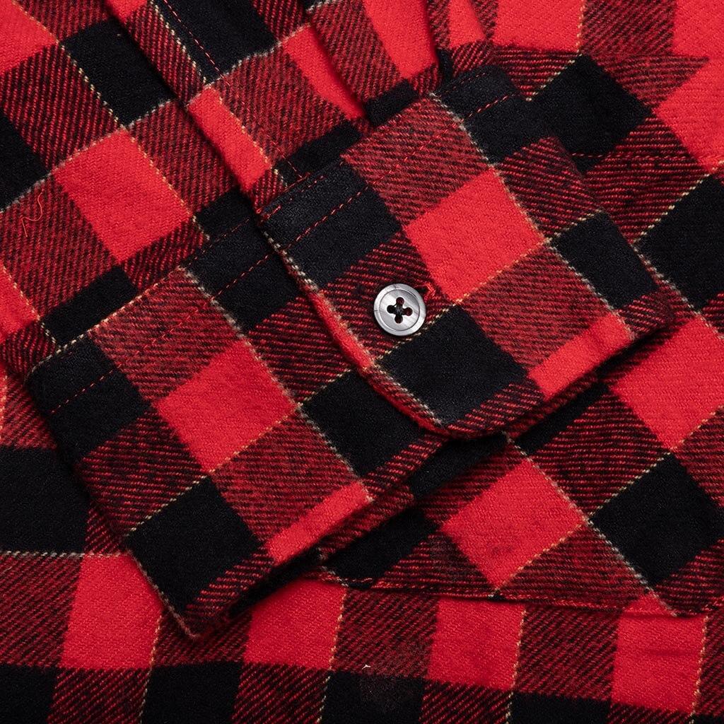 6 Pocket Flannel Shirt - Red/Black Male Product Image
