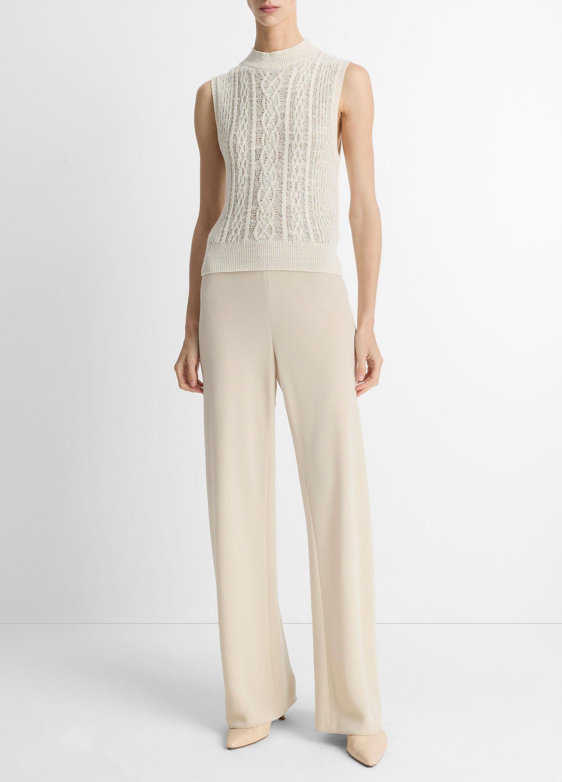 High-Waist Crepe Bias Pant Product Image