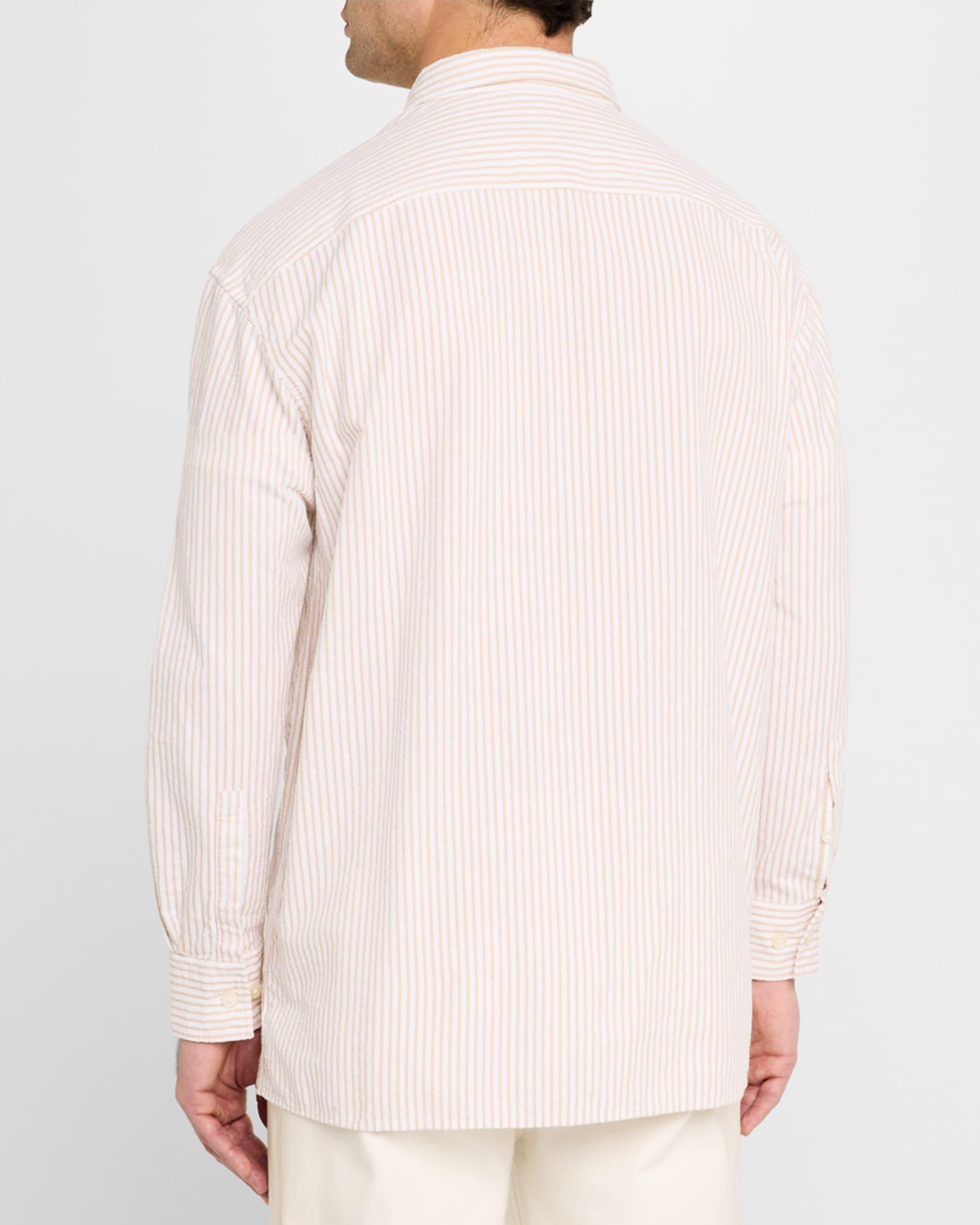 Men's Cole Cotton Stripe Casual Button-Down Shirt Product Image