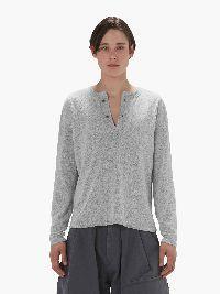 BOUCLE HENLEY TOP in grey | JW Anderson US  Product Image