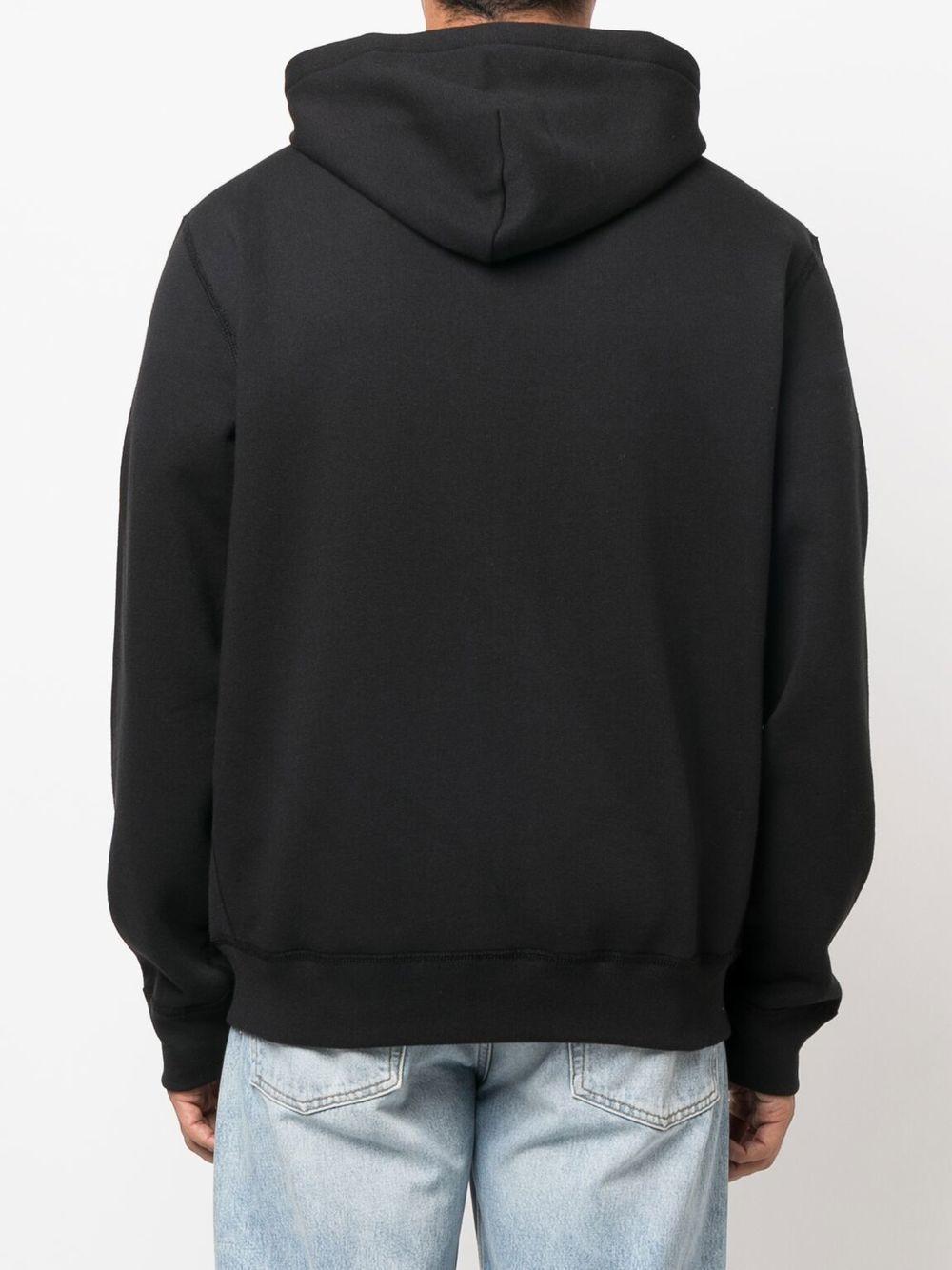 embroidered-logo zip-up hoodie  Product Image