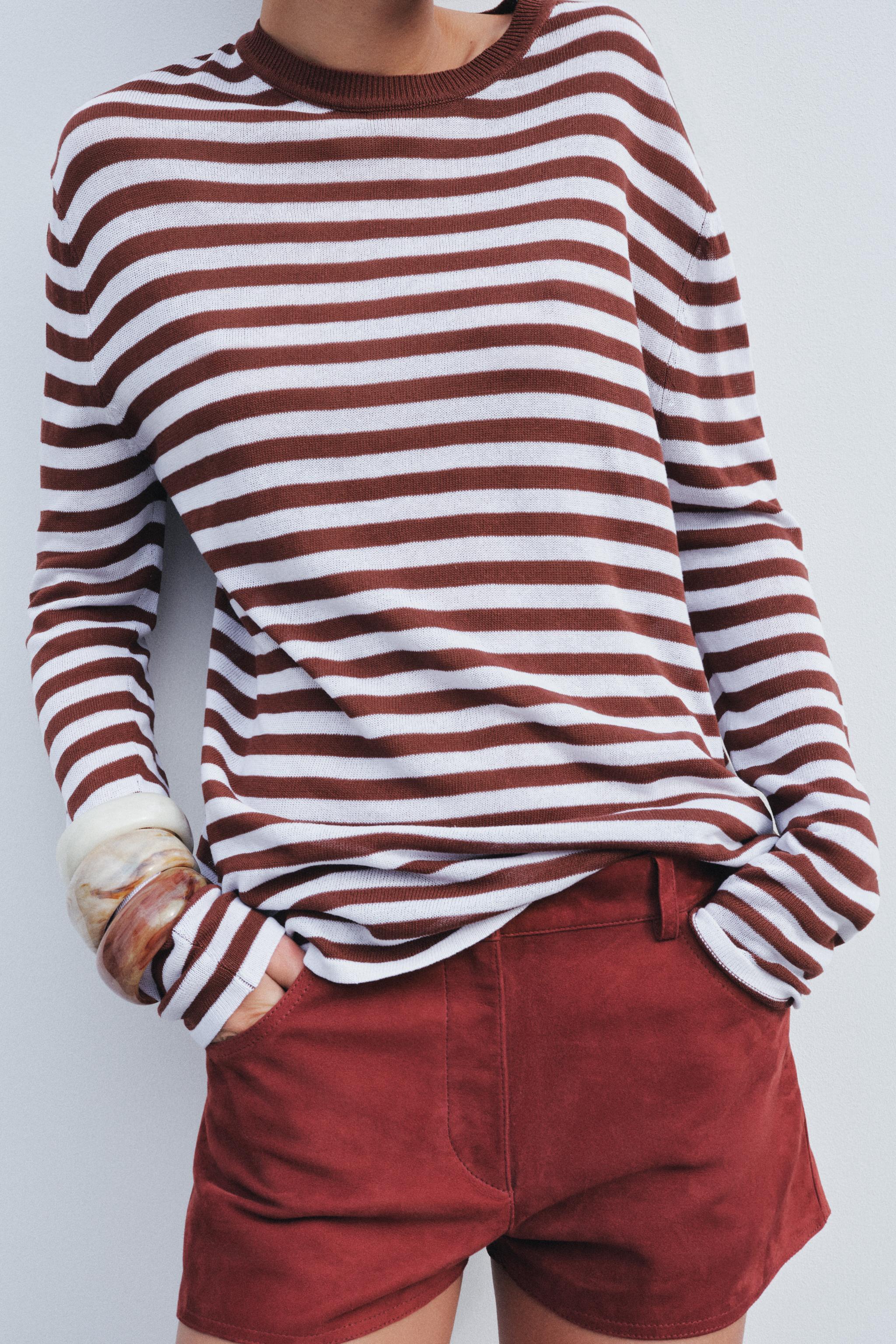 RUSTIC STRIPED KNIT SWEATER Product Image