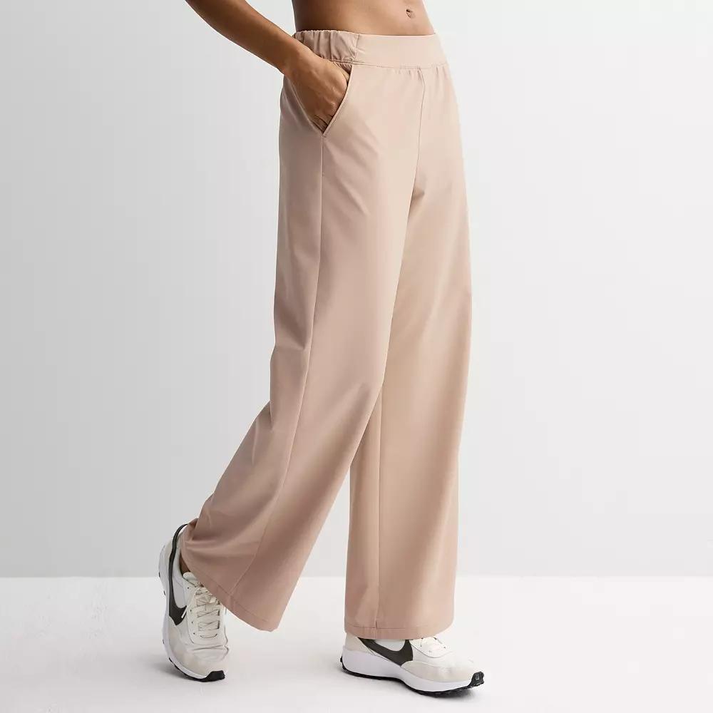 Women's Tek Gear Sport Gear Wide Leg Woven Pants, Size: XXL, Brown Freeze Product Image