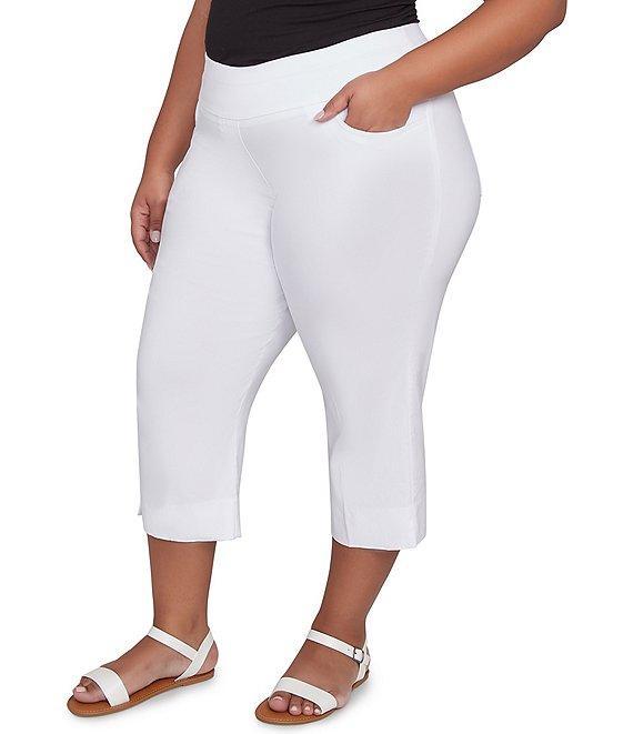 Ruby Rd. Plus Size Stretch Straight Leg Pull-On Capri Pants Product Image