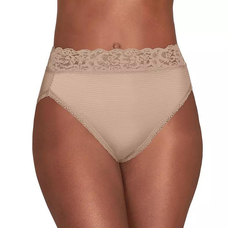 Women's Vanity Fair Lingerie® Flattering Lace Hi-Cut Panty 13280, Size: 6, Sheer Quartz Product Image