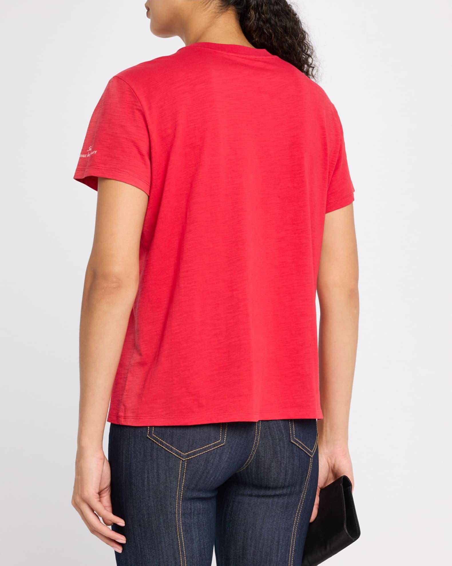 Pearl-Embellished Amour Crewneck Tee Product Image